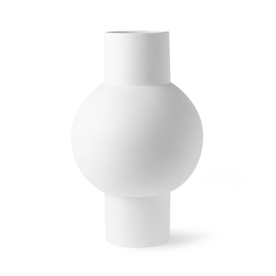 HKliving Vase weiß matt M | 21x21x32cm - Sir Henrys