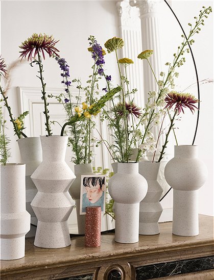 HKliving Vase weiß matt S | 17,5x17,5x26cm - Sir Henrys
