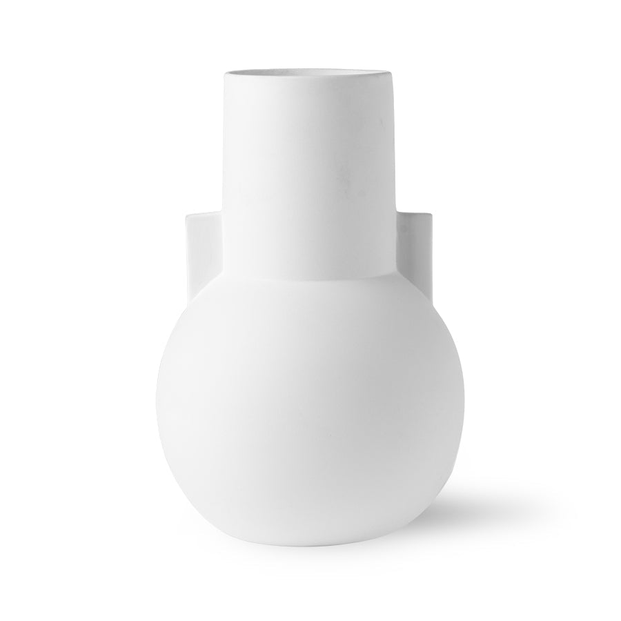 HKliving Vase weiß matt S | 17,5x17,5x26cm - Sir Henrys