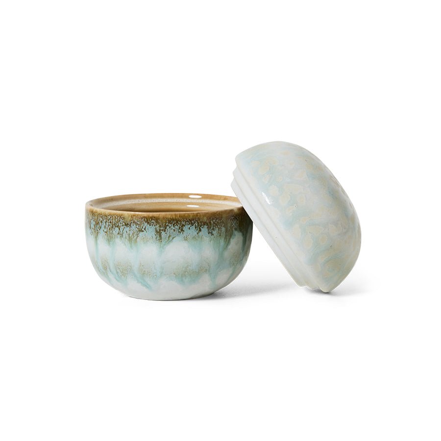 HKliving Zuckertopf PETAL 70s Ceramics bunt | Ø8x8cm - Sir Henrys