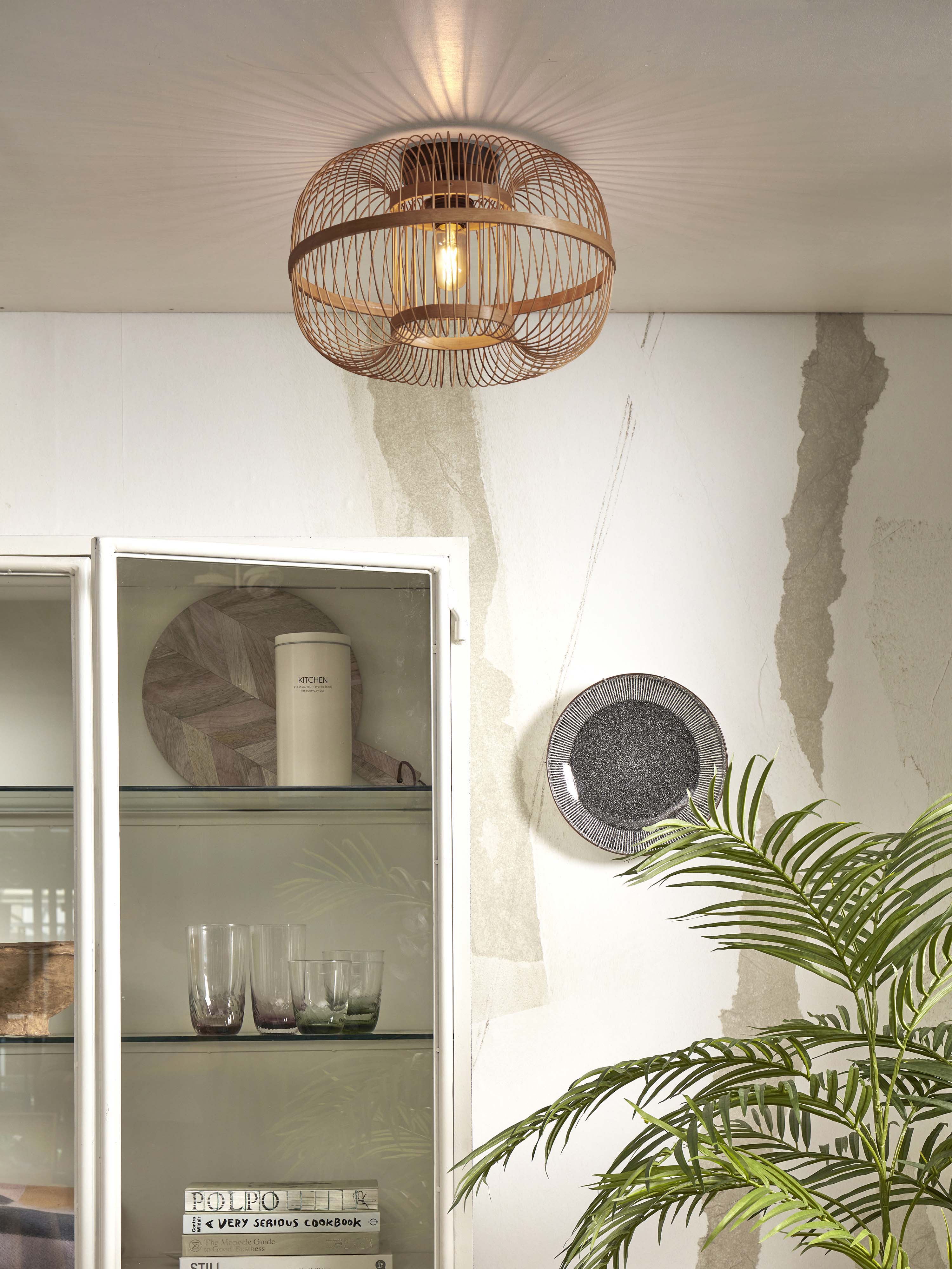 Good&Mojo Deckenlampe HOKKAIDO braun | 38x38x25cm