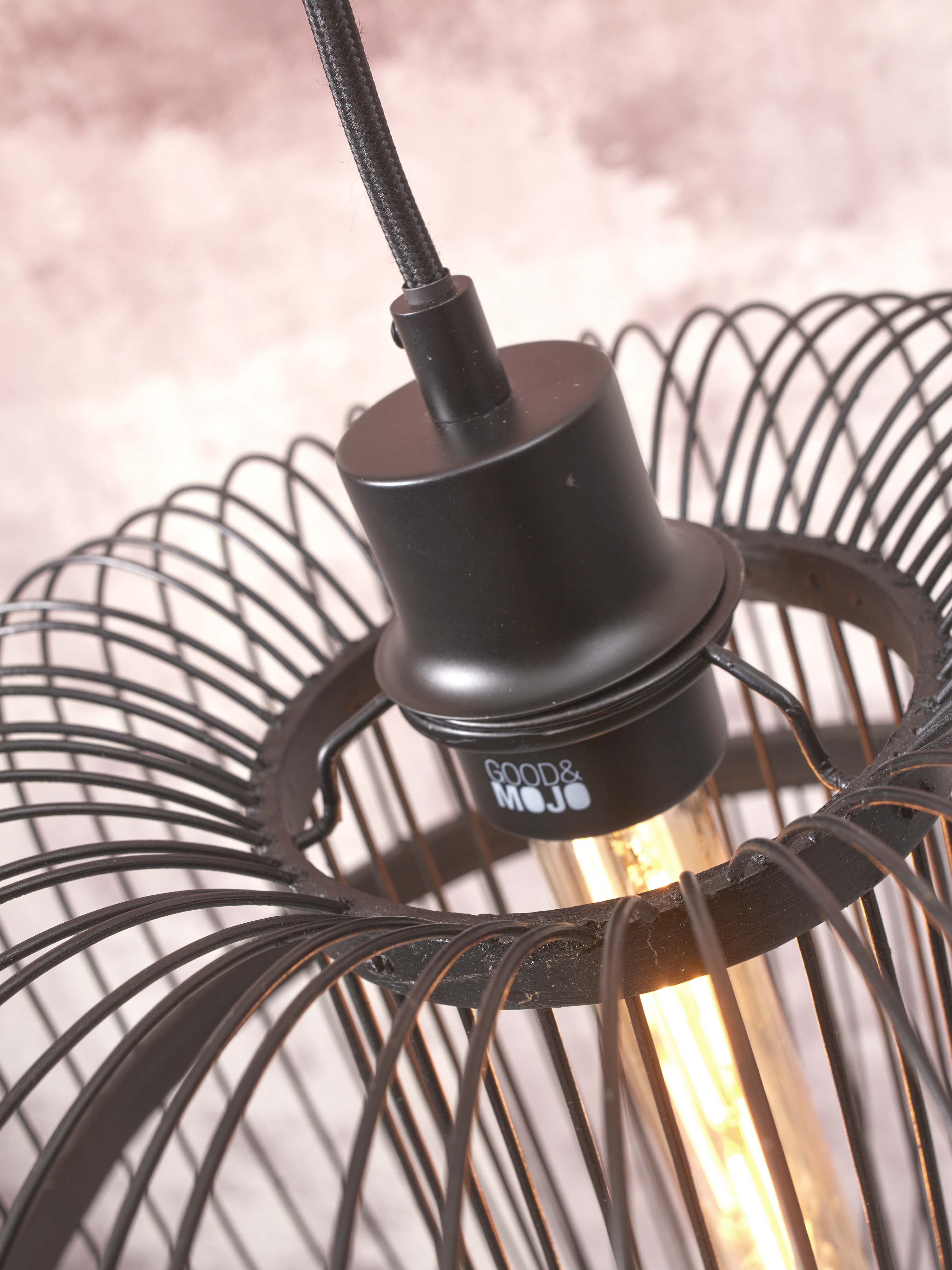Good&Mojo Stehlampe HOKKAIDO schwarz | 63x36x176cm