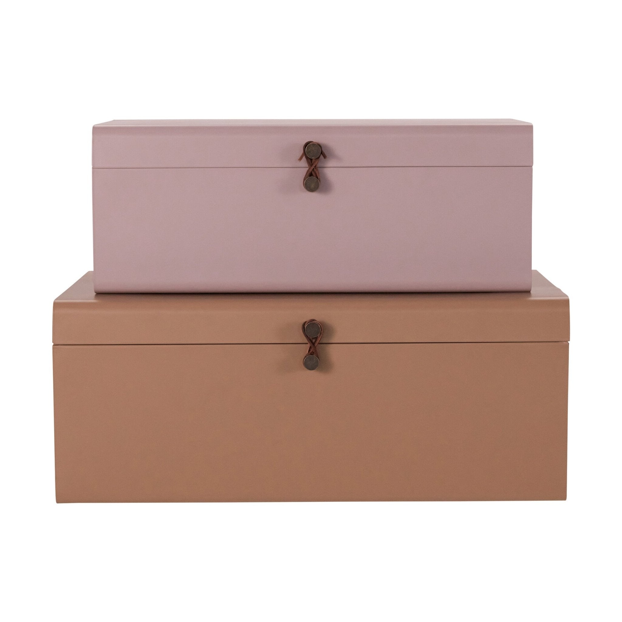 House Doctor Aufbewahrungsboxen METAL beige, rosa - Sir Henrys