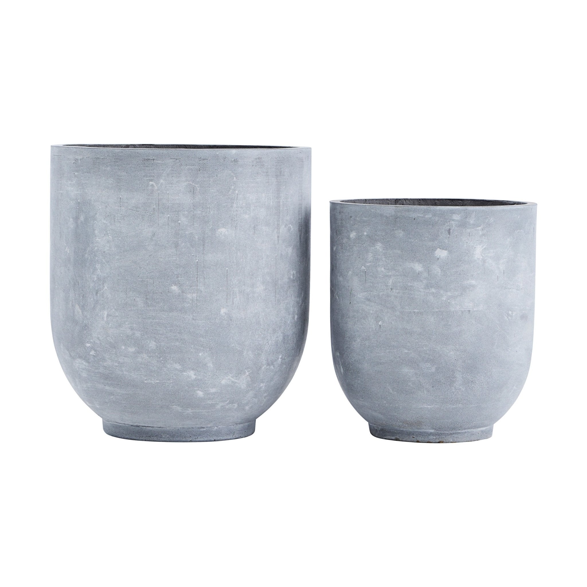 House Doctor Blumentopf 2er Set GARD grau Faserzement - Sir Henrys