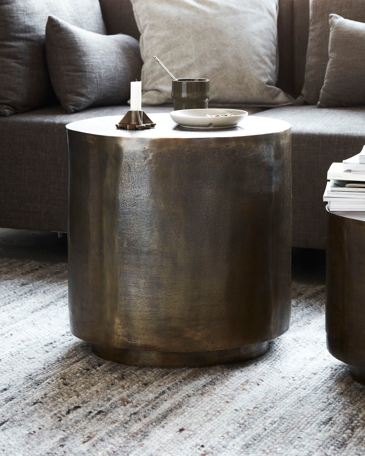 House Doctor Couchtisch ROTA L antikes Messing Aluminium - Sir Henrys