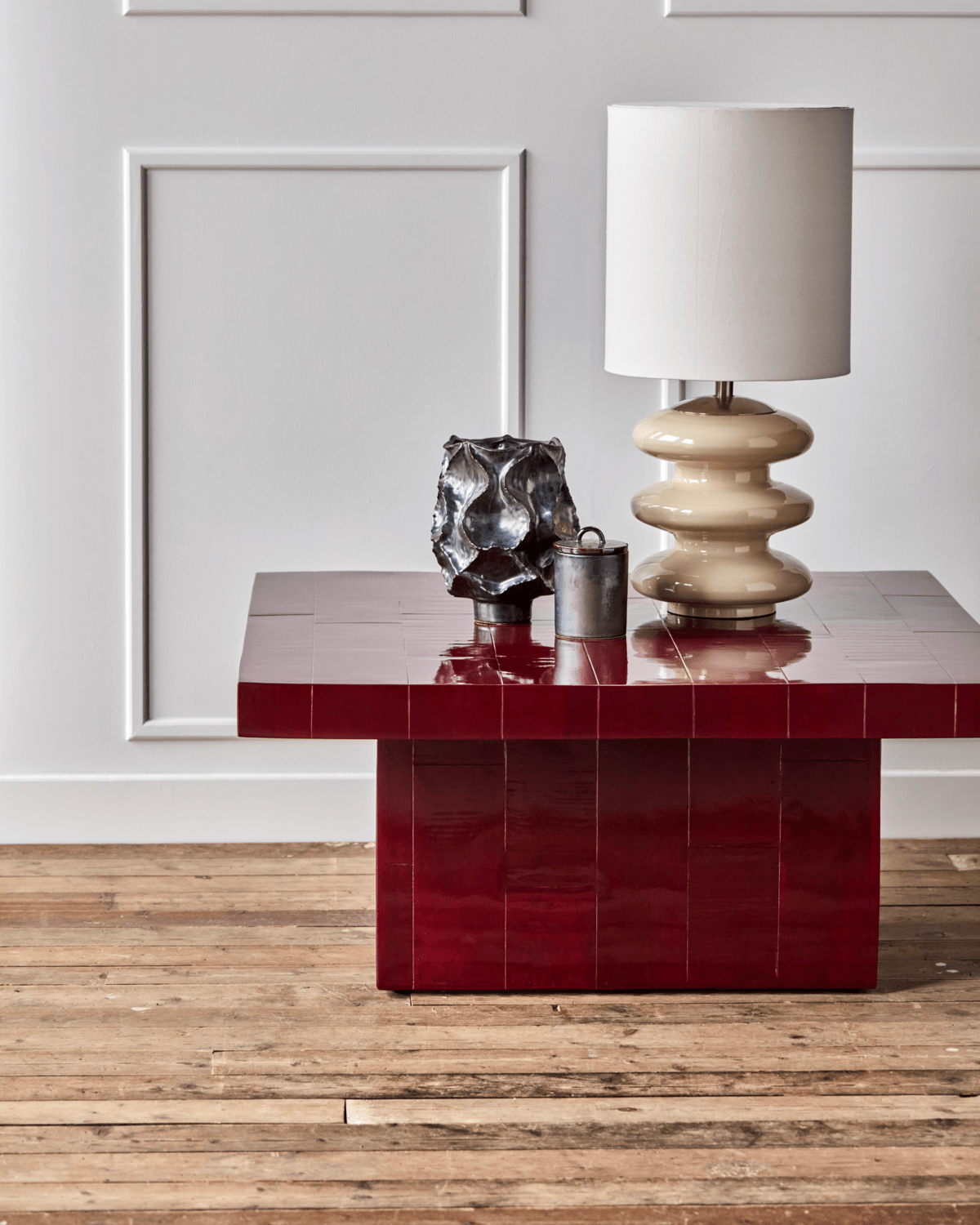House Doctor Sofatisch BRICK rot | 100x100x44cm - Sir Henrys