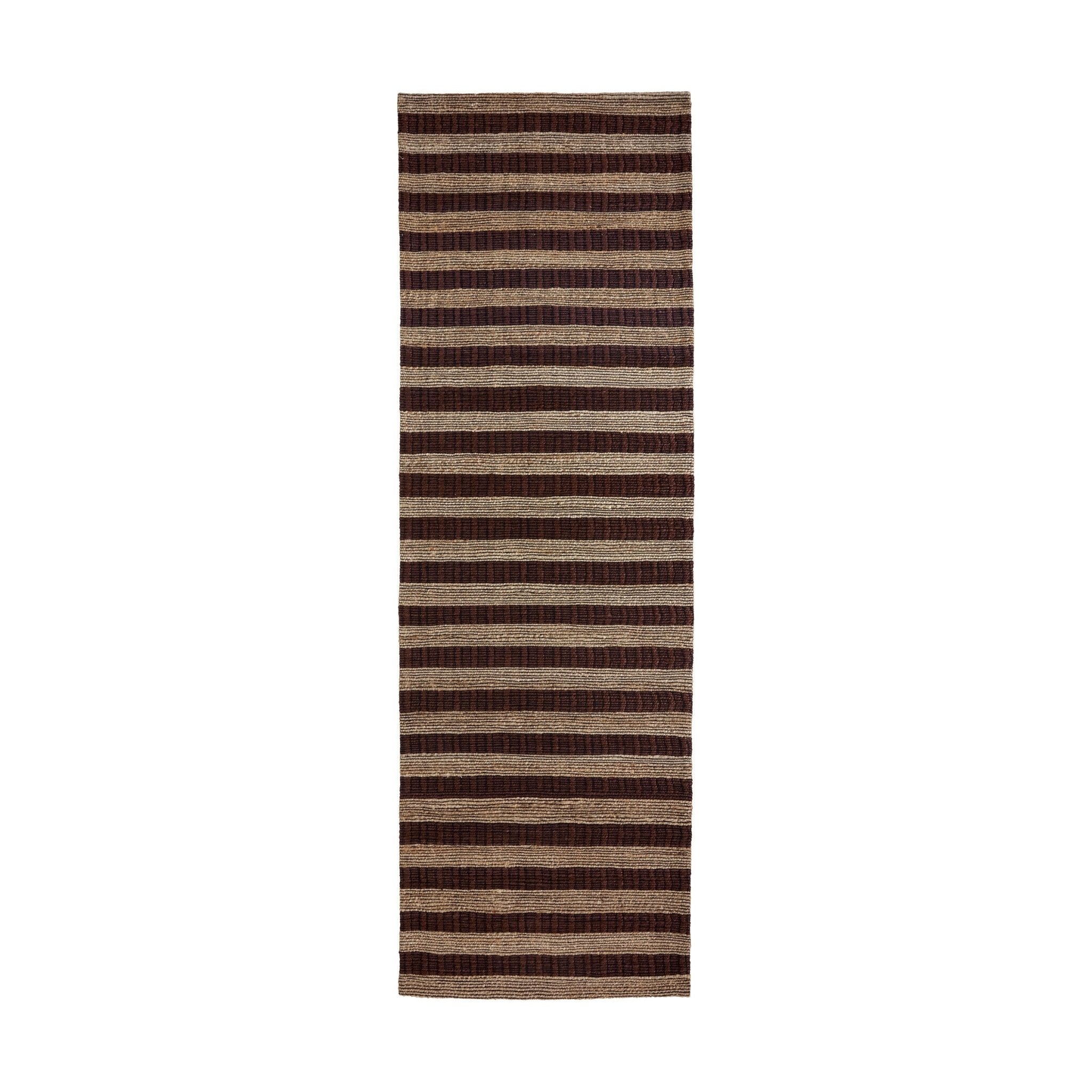 House Doctor Teppich BLOCK braun natur | 300x90cm - Sir Henrys