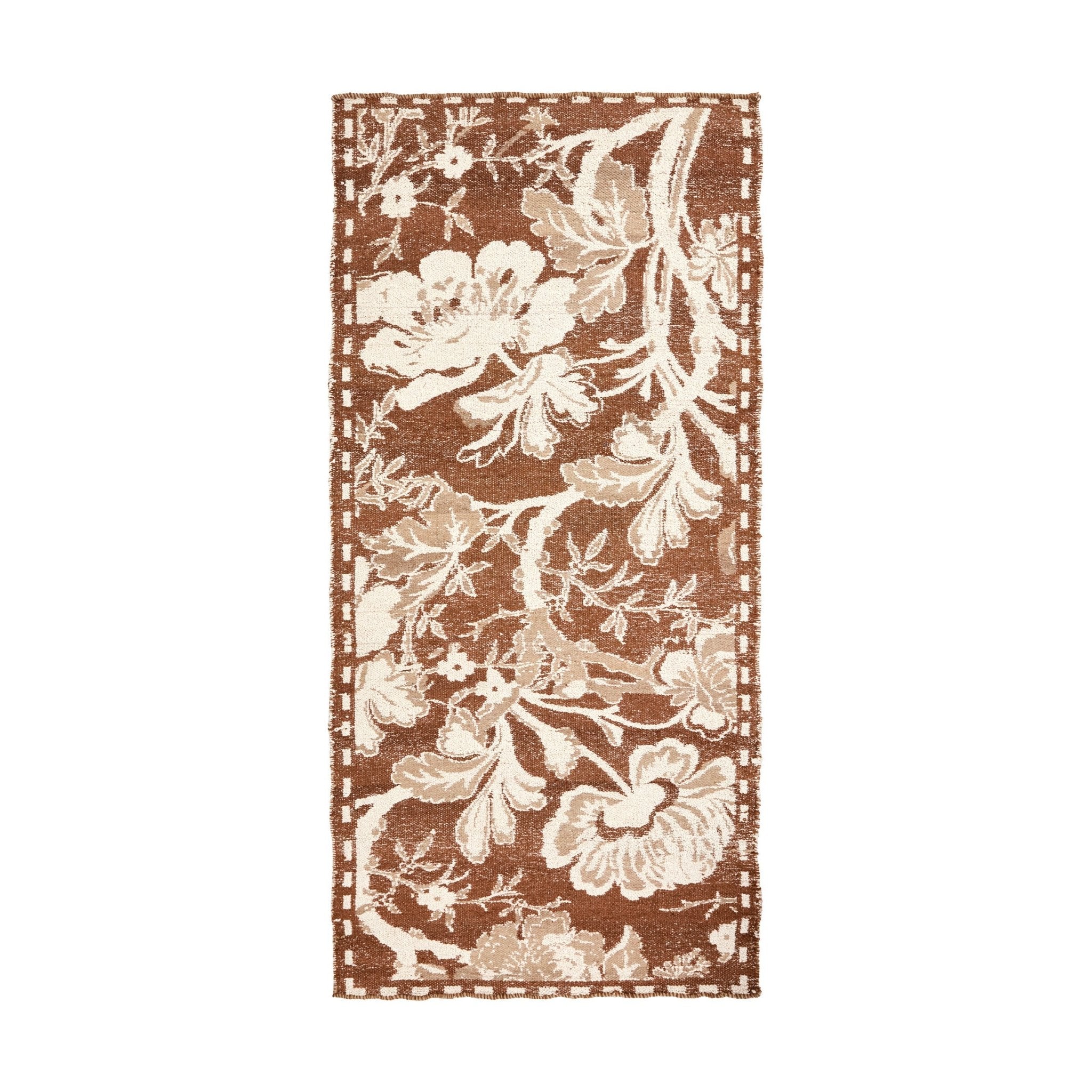 House Doctor Teppich BLOSS braun | 200x90cm - Sir Henrys