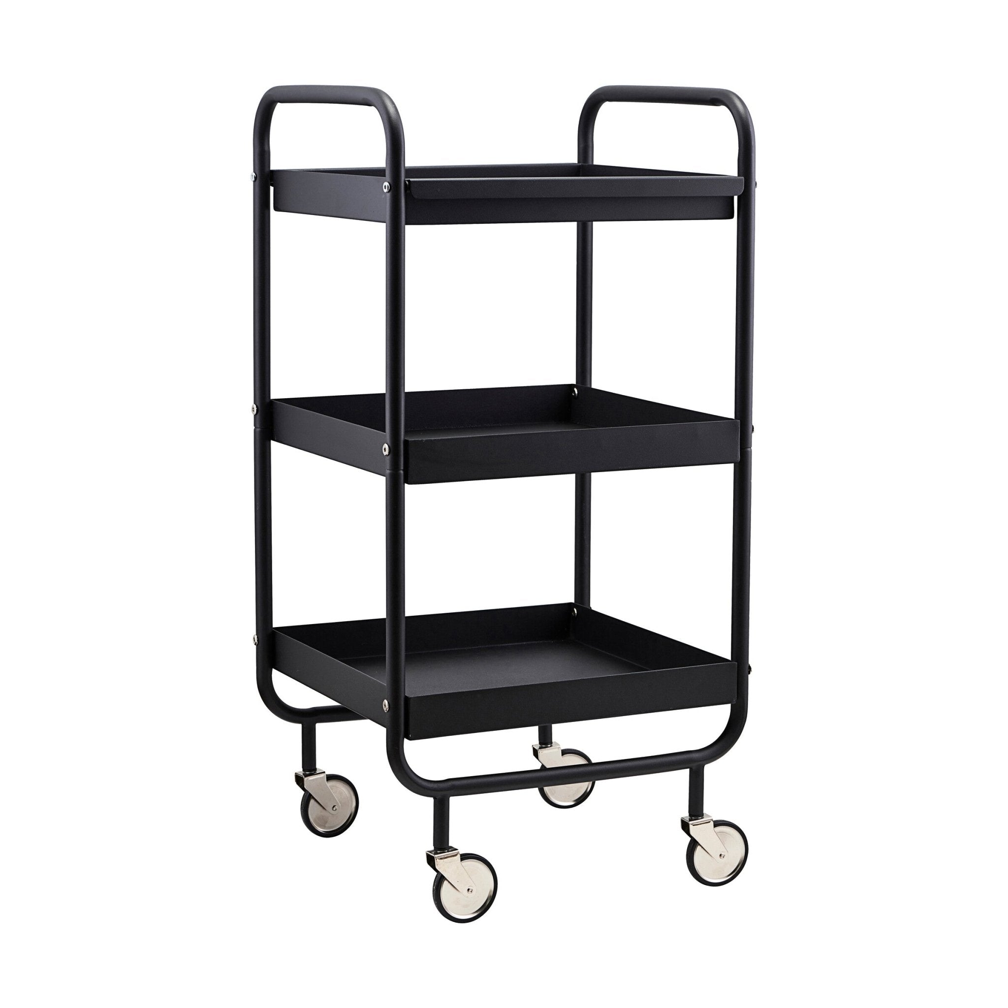 House Doctor Trolley ROLL schwarz | 42x38x85cm - Sir Henrys