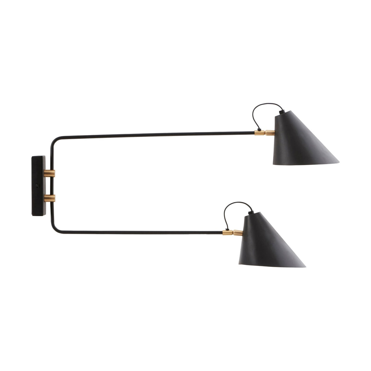 House Doctor Wandleuchte CLUB DOUBLE schwarz - Sir Henrys