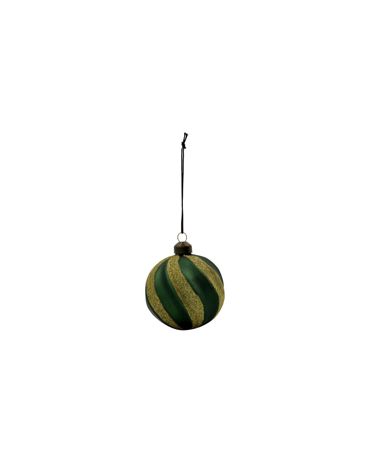 House Doctor Weihnachtskugel SWIRL grün 4er Set | Ø 8cm - Sir Henrys