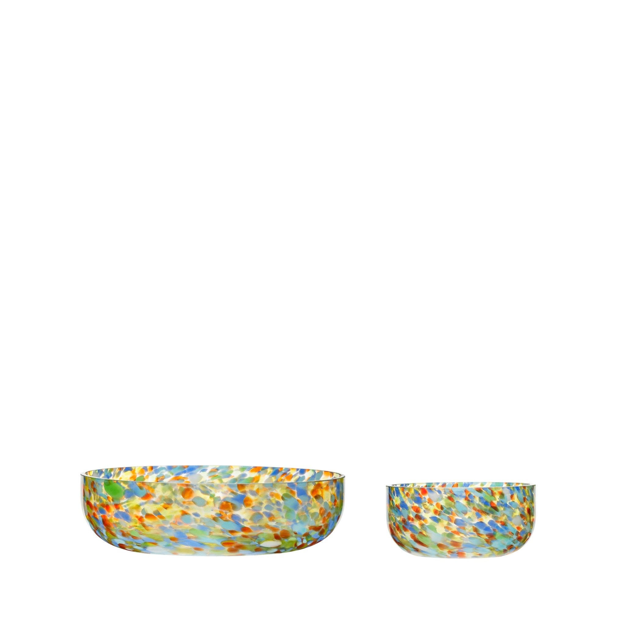 Hübsch Schale CONFETTI bunt 2er Set | Ø15cm Ø26cm - Sir Henrys