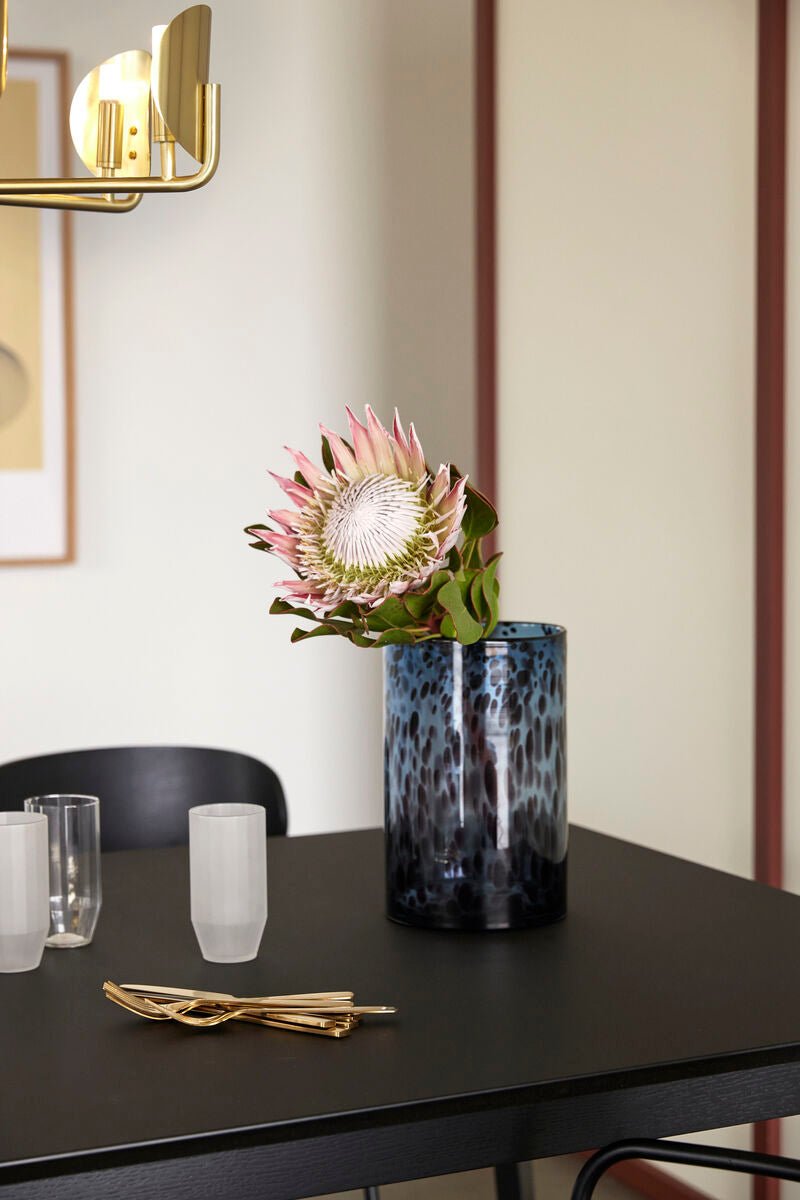 Hübsch Vase LEO blau burgundy 2er Set | Ø 20x37 cm - Sir Henrys