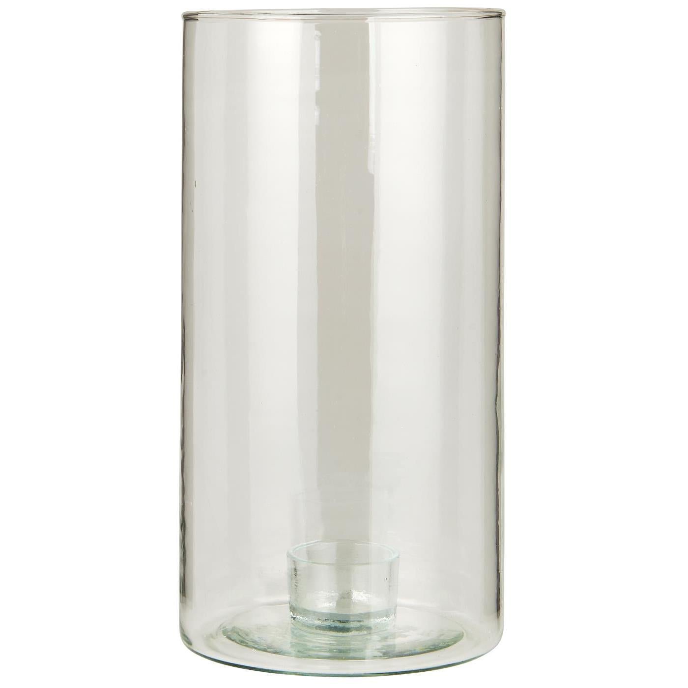 IB Laursen Windlicht GLAS Kerzenhalter fixiert für Stabkerze Ø3,8cm | Ø13x25cm - Sir Henrys