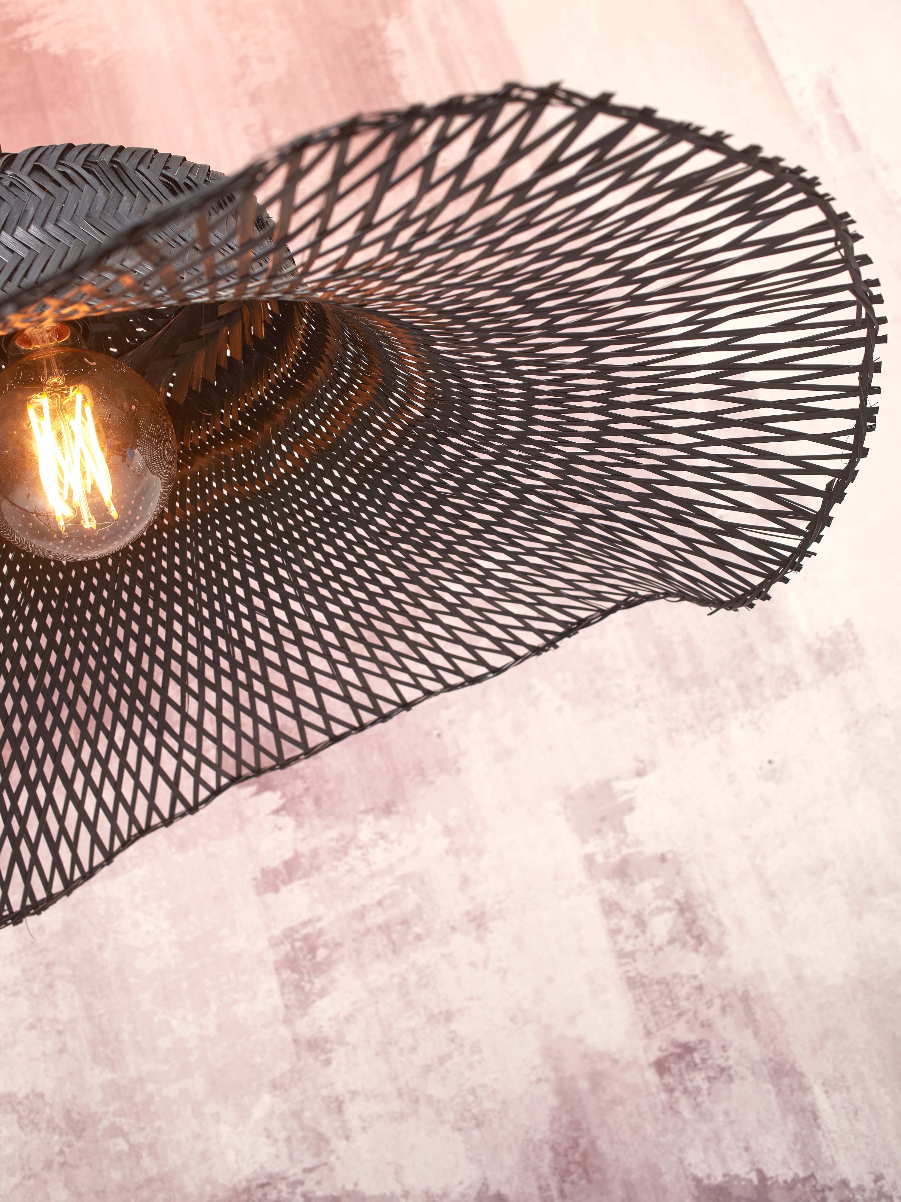 Good&Mojo Deckenlampe IBIZA schwarz | 50x50x15cm