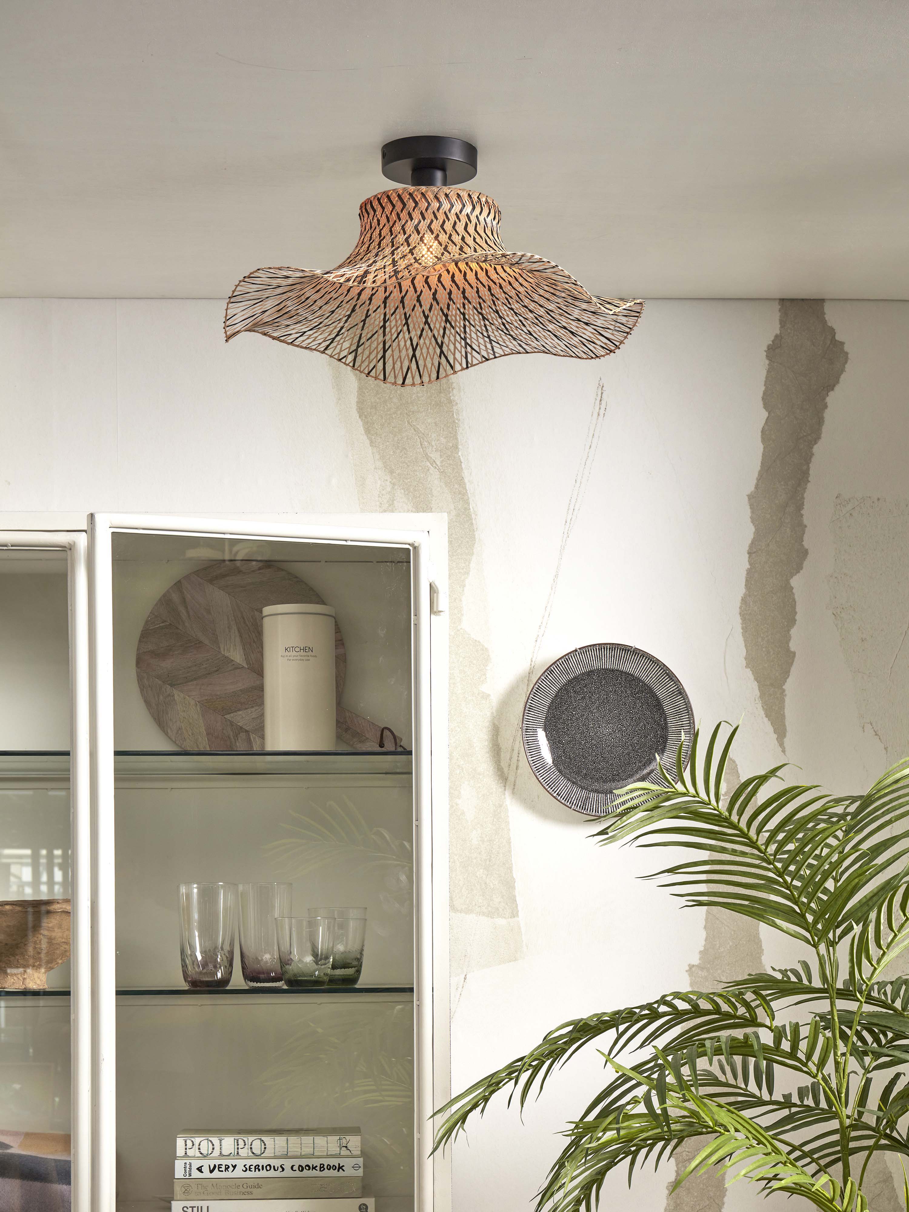 Good&Mojo Deckenlampe IBIZA braun | 50x50x15cm