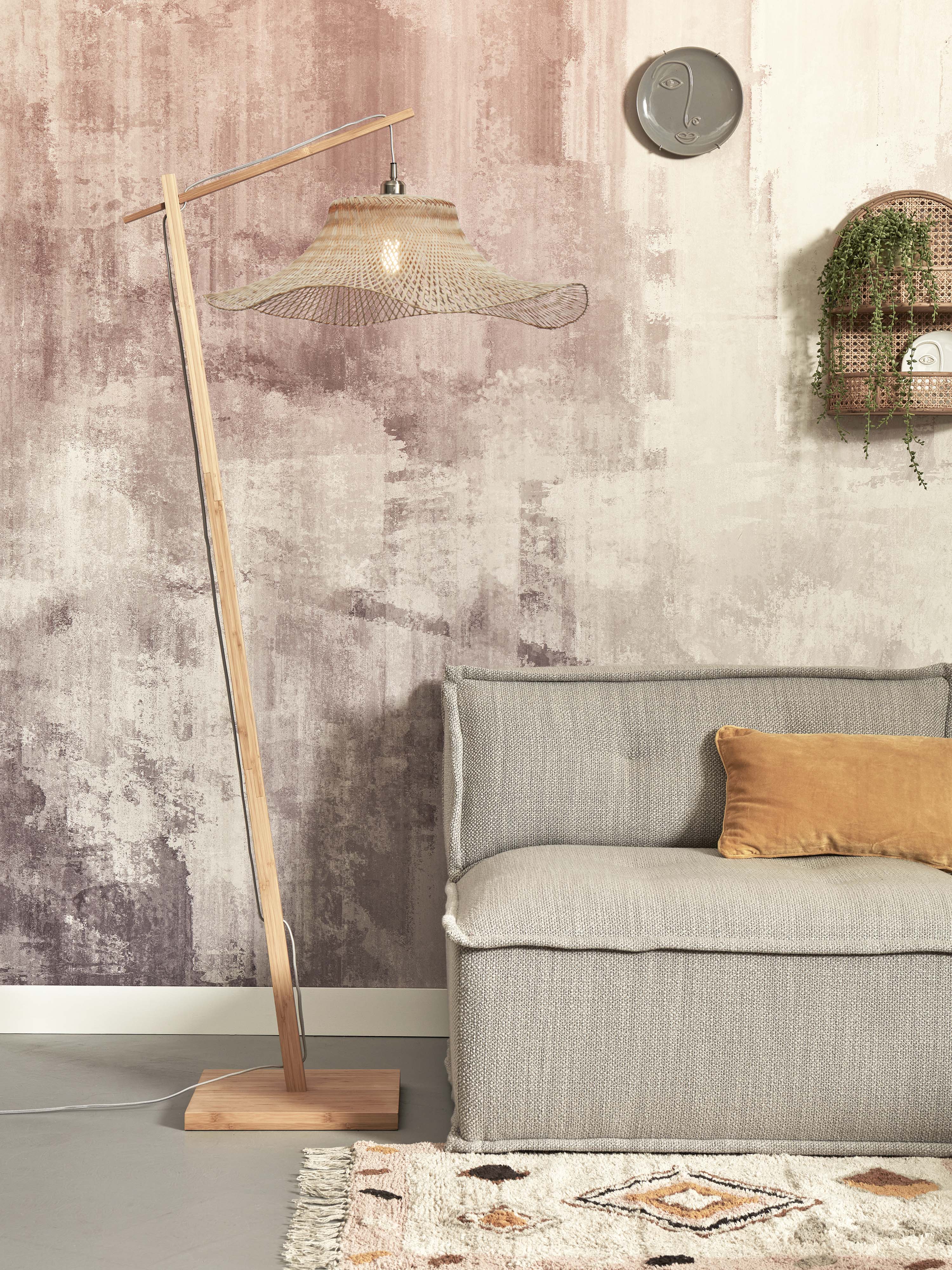 Good&Mojo Stehlampe IBIZA braun | 83x65x176cm
