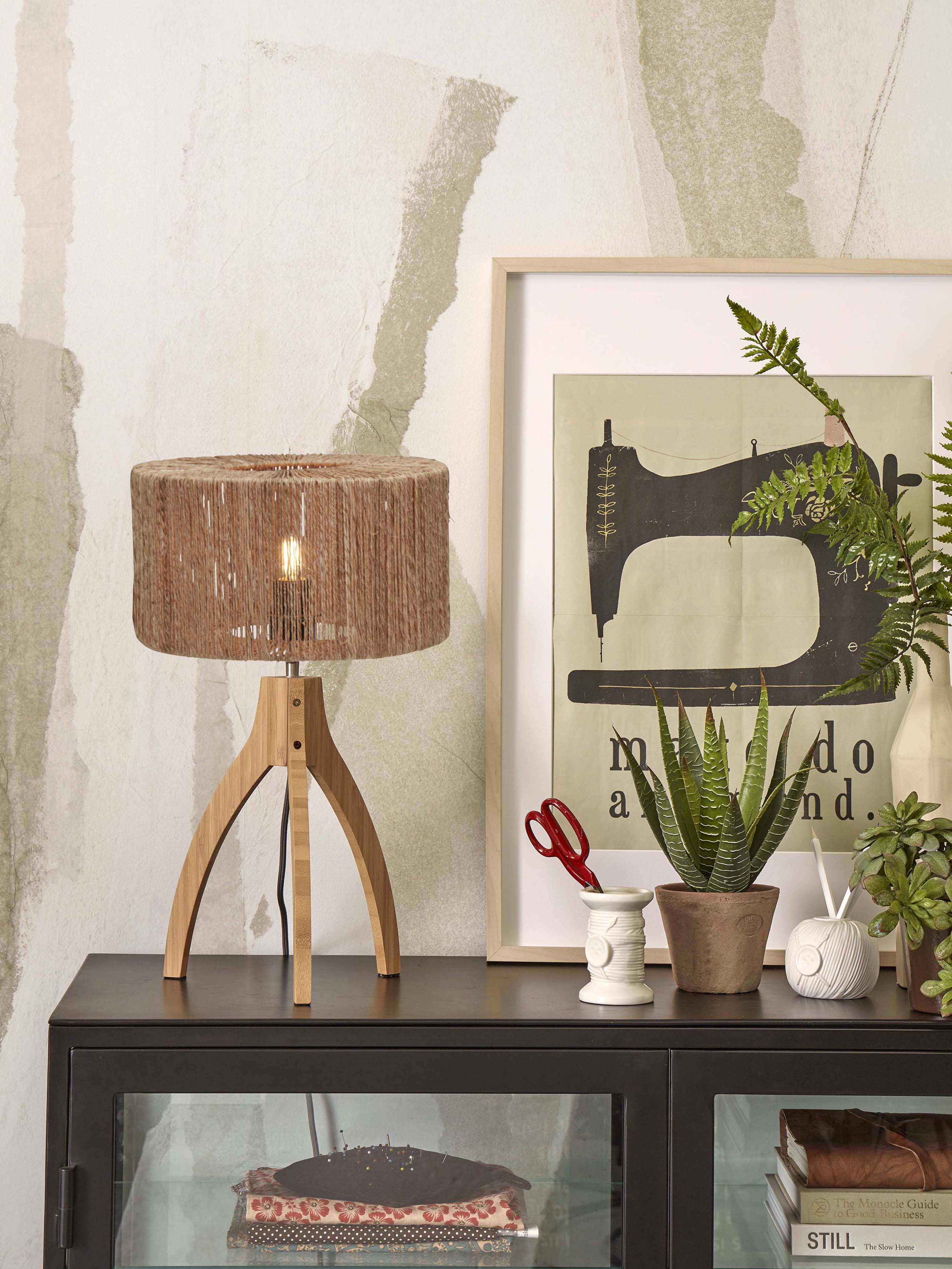 Good&Mojo Tischlampe IGUAZU braun | 30x30x41cm