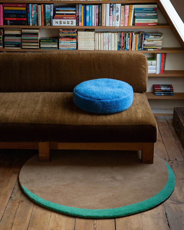 Suite702 Kissenbezug bigDot Furry BRILLIANT BLUE blau | Ø50cm