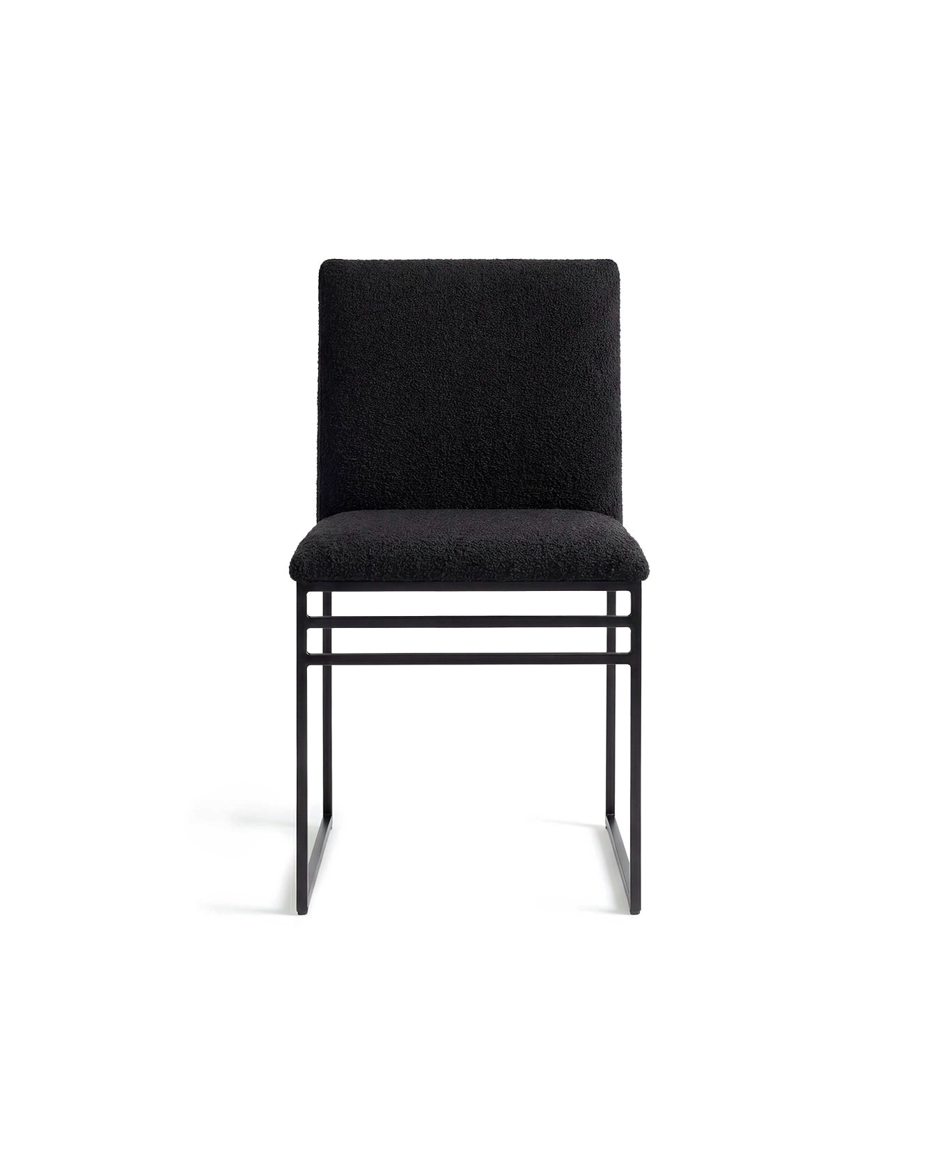 by Crea® Esszimmerstuhl ISABELL Bouclé Schwarz