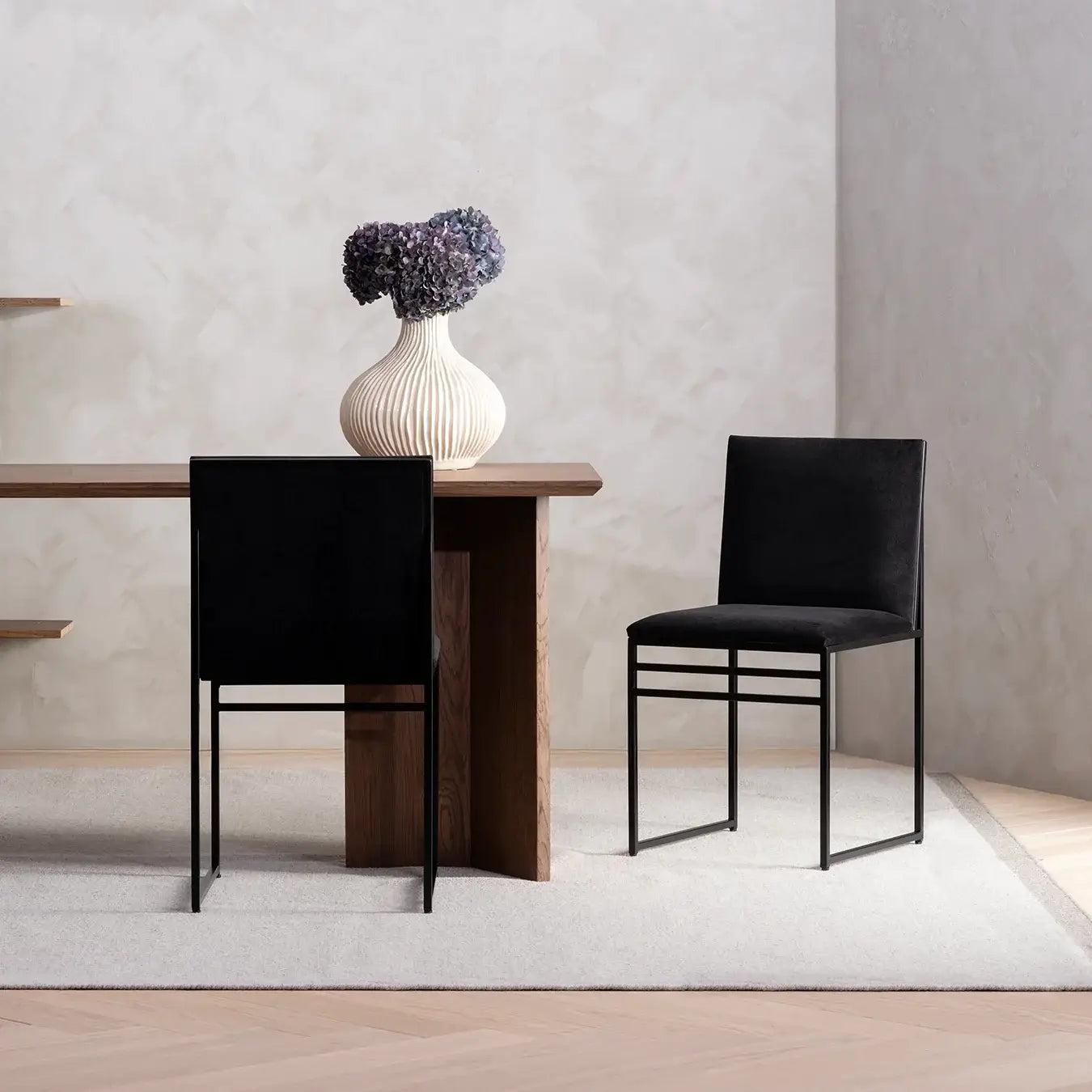 by Crea® Esszimmerstuhl ISABELL Samt Jade Black
