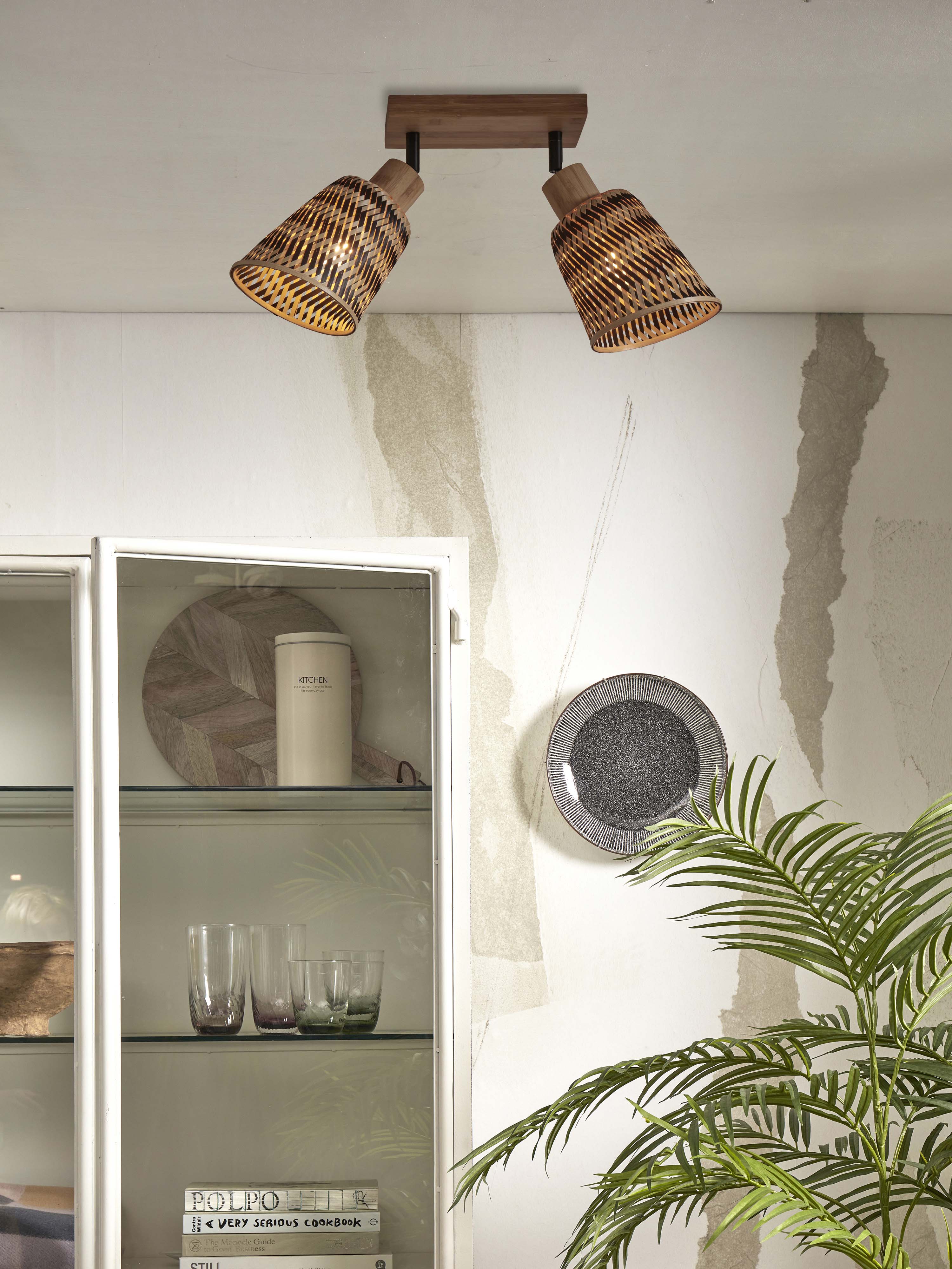 Good&Mojo Deckenlampe JAVA braun | 28x15x24cm