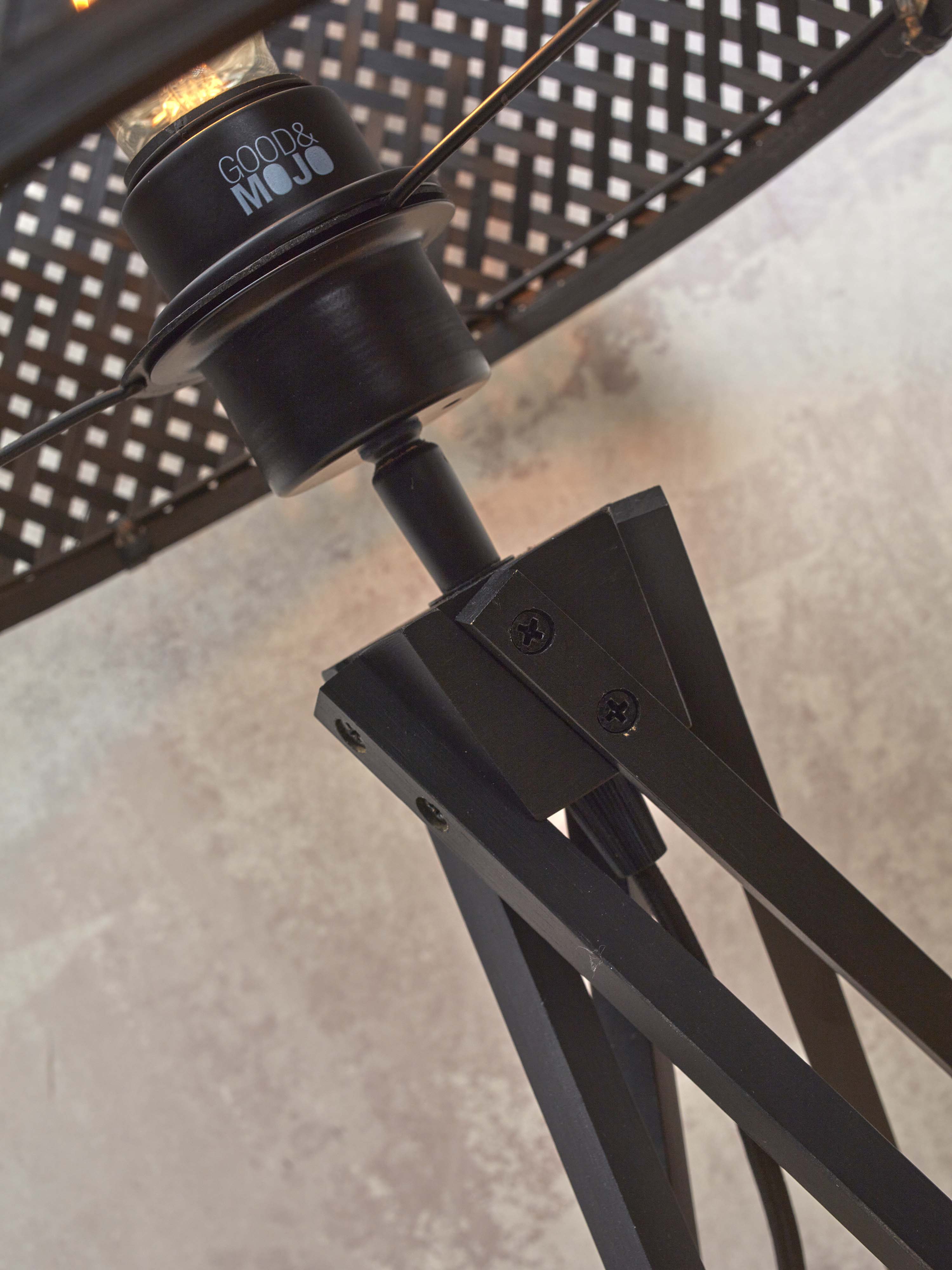 Good&Mojo Stehlampe JAVA schwarz | 53x53x146cm
