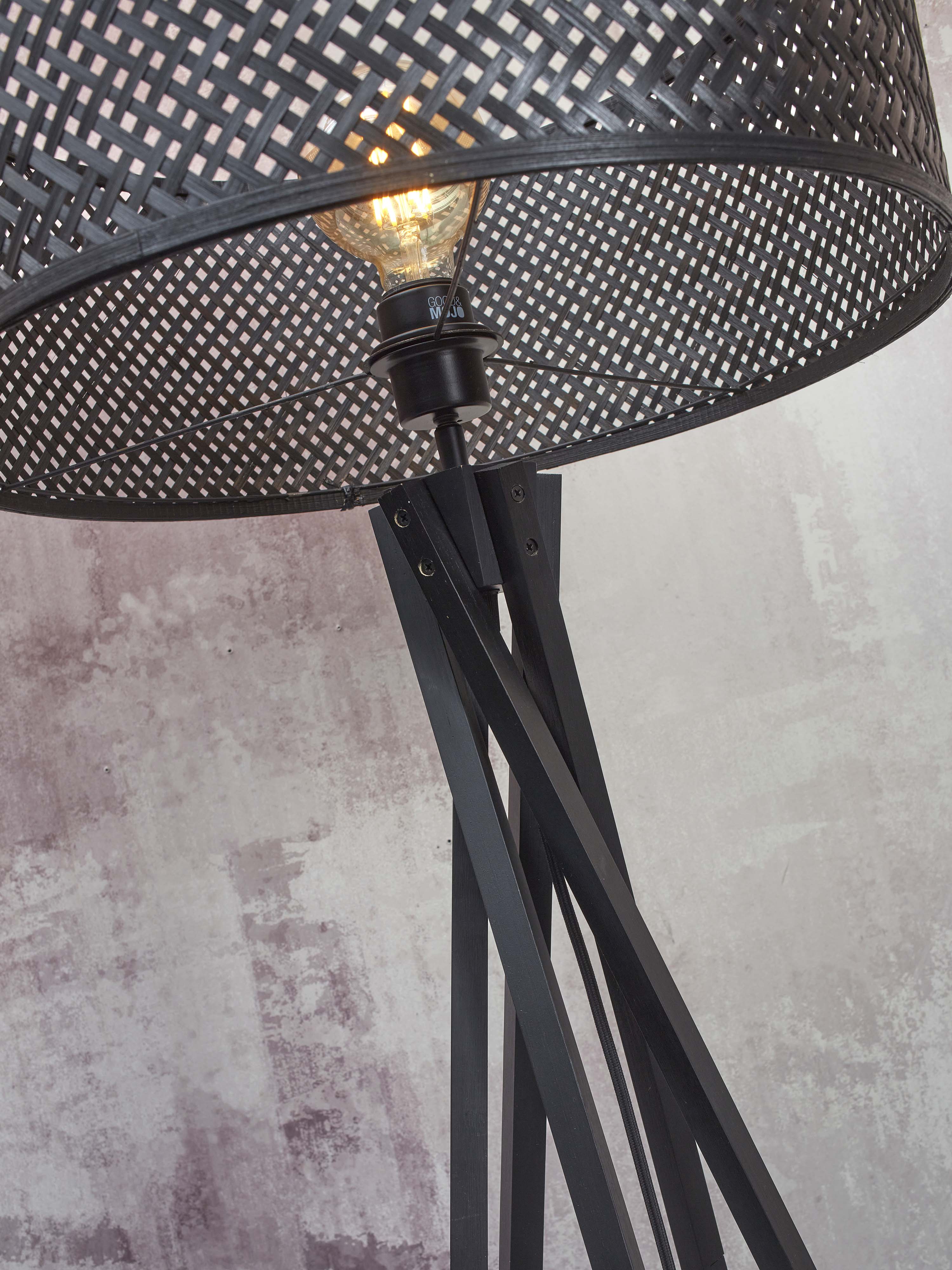 Good&Mojo Stehlampe JAVA schwarz | 53x53x146cm