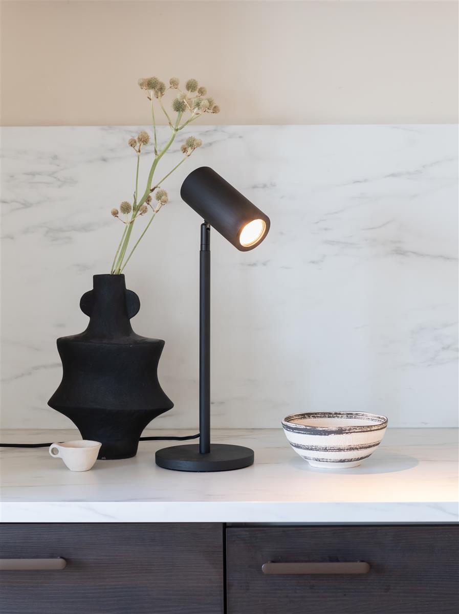 Good&Mojo Tischlampe JAVA schwarz | 47x18x47cm