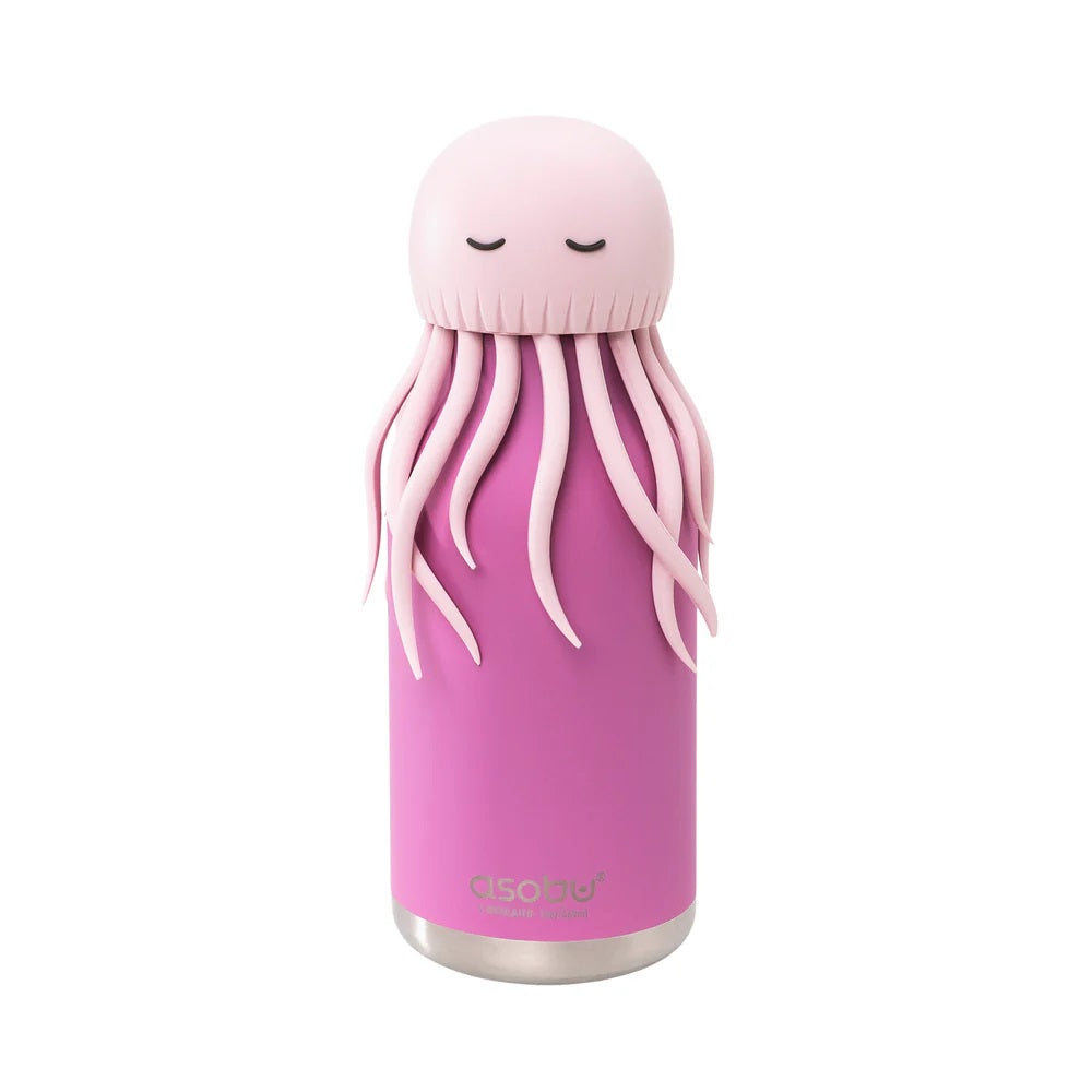 Asobu® Kindertrinkflasche BESTIE mit Strohhalm 460ml - QUALLE