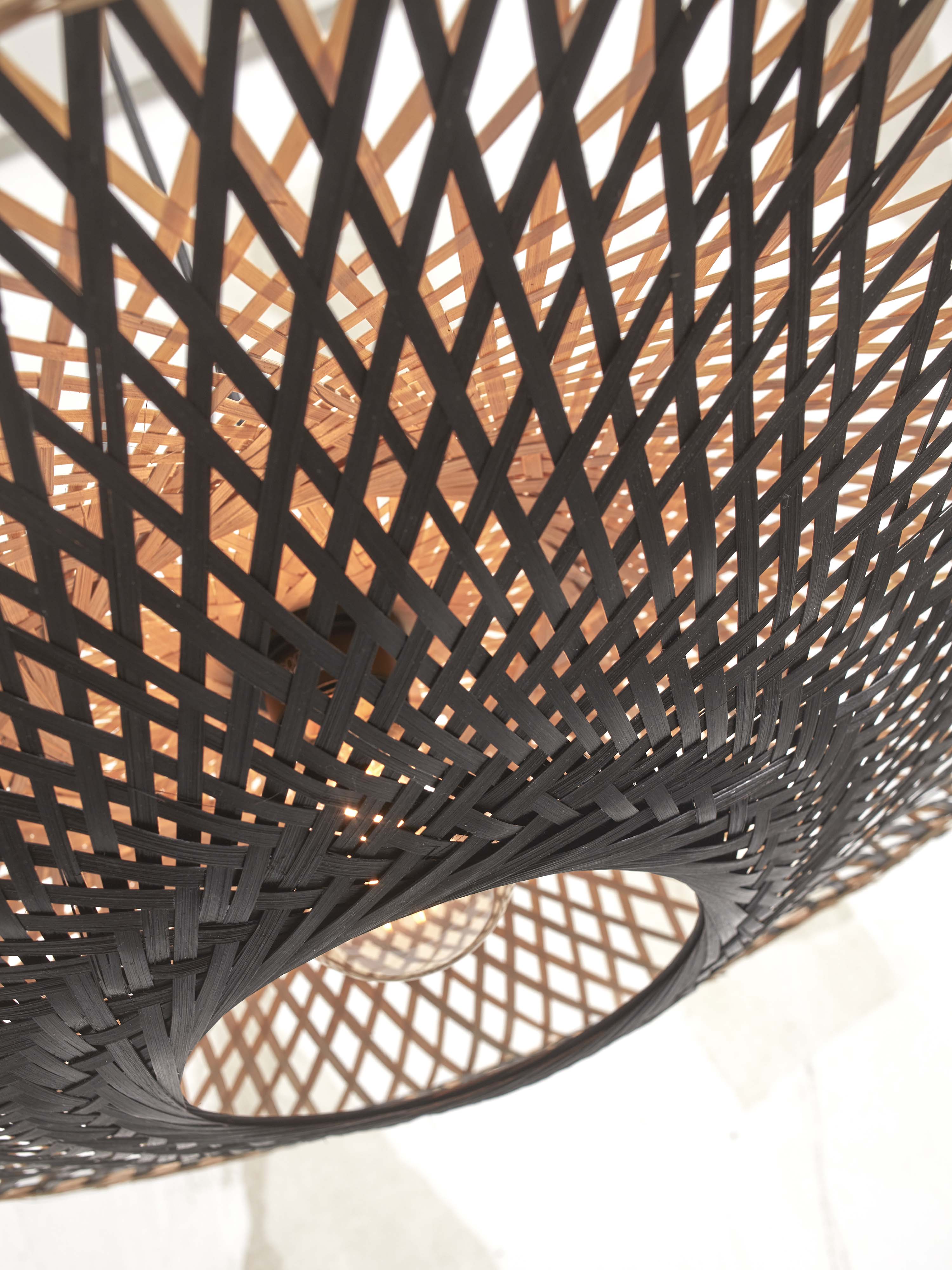 Good&Mojo Deckenlampe KALIMANTAN schwarz | 87x87x20cm