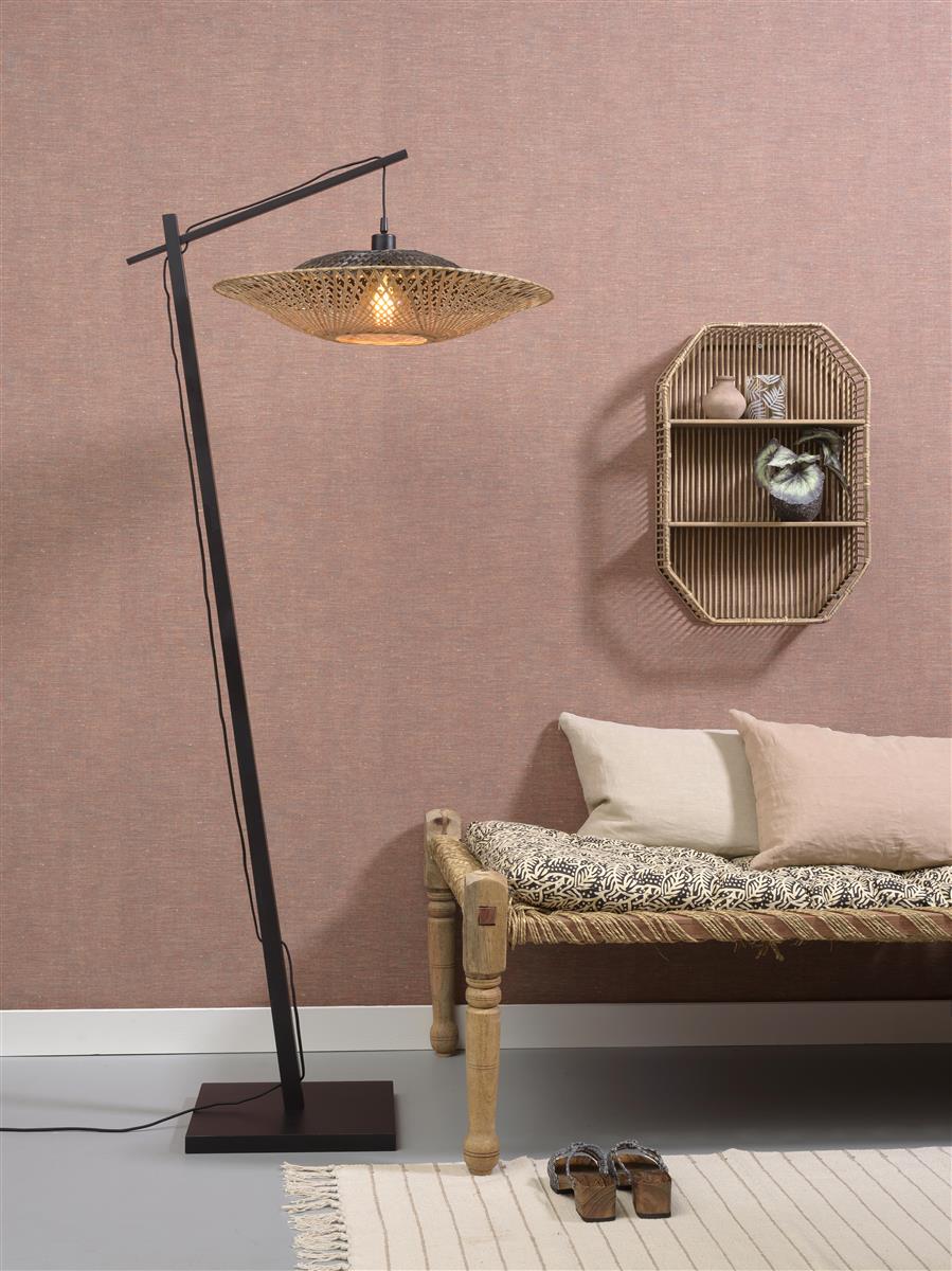 Good&Mojo Stehlampe KALIMANTAN schwarz | 80x60x176cm