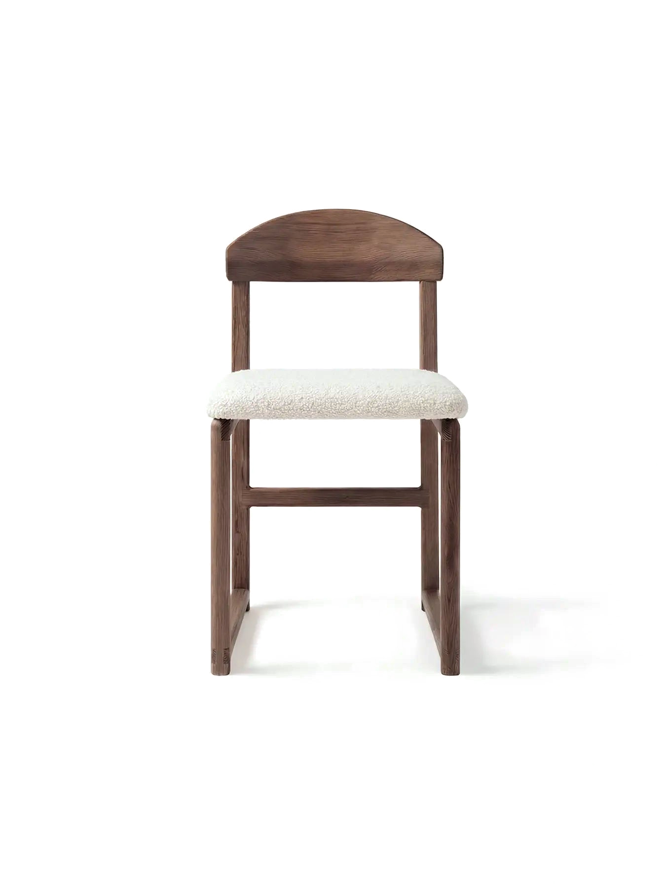 by Crea® Esszimmerstuhl KARIN Dunkle Eiche Bouclé Ivory
