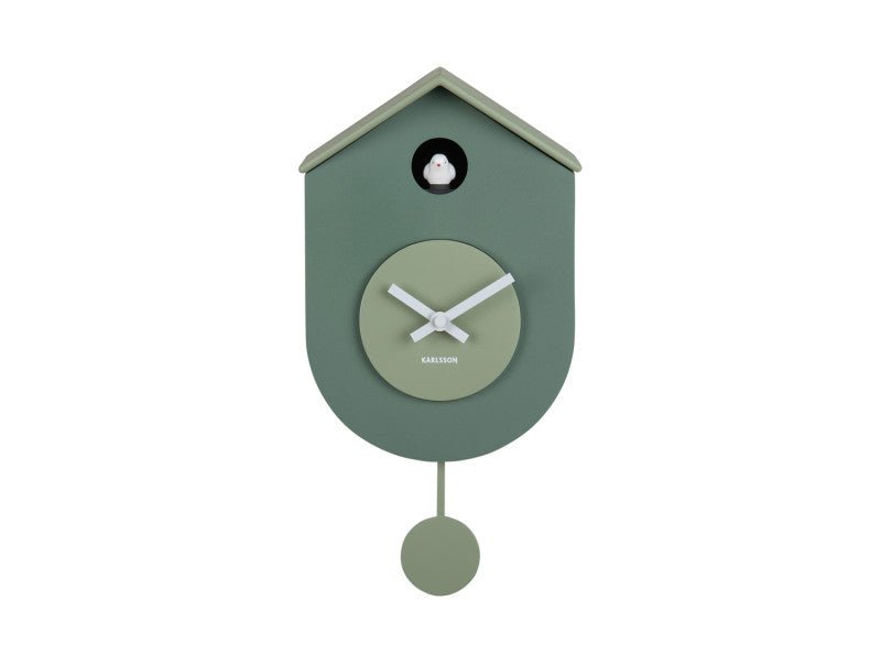 Karlsson Kuckucksuhr GRATO CUCKOO jungle green & grayed jade | 9x18x33 - Sir Henrys