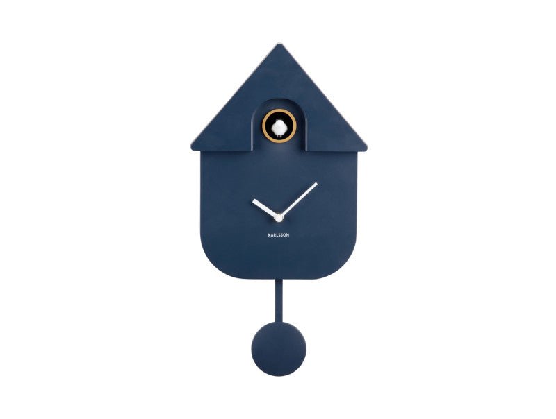 Karlsson Kuckucksuhr MODERN CUCKOO dark blue | 8,5x21,5x41 cm - Sir Henrys