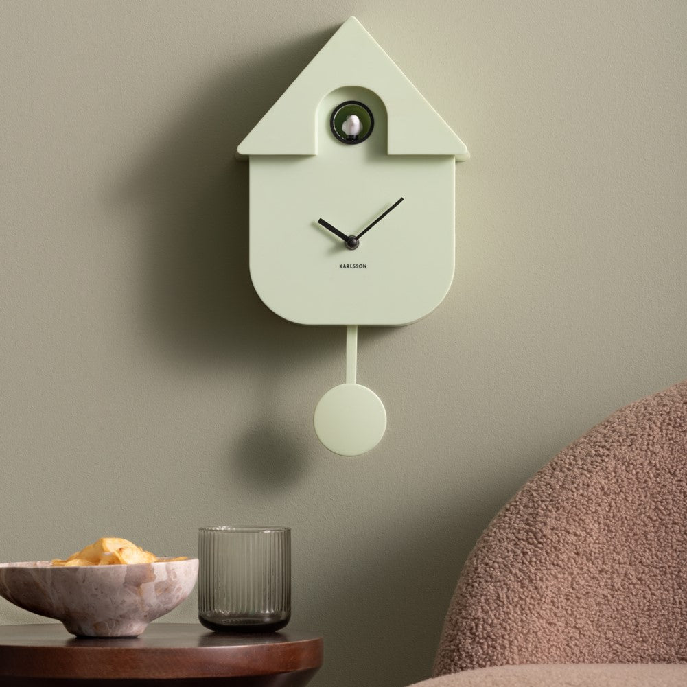 Karlsson Kuckucksuhr MODERN CUCKOO soft green | 21,5x41cm - Sir Henrys