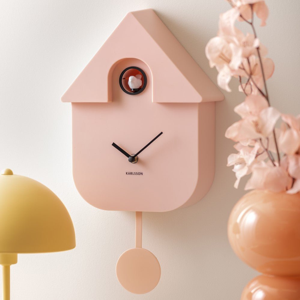Karlsson Kuckucksuhr MODERN CUCKOO soft pink | 41x22cm - Sir Henrys