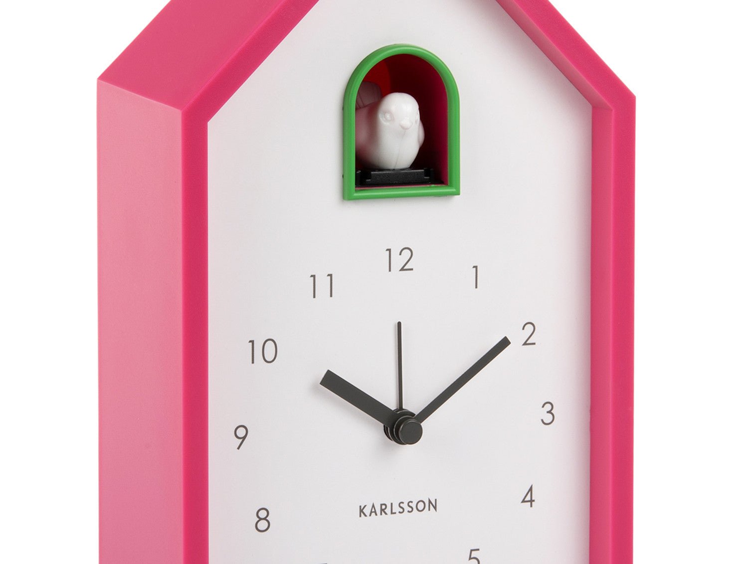 Karlsson Kuckucksuhr Wecker MODERN CUCKOO bright pink | 6x12x20 cm - Sir Henrys