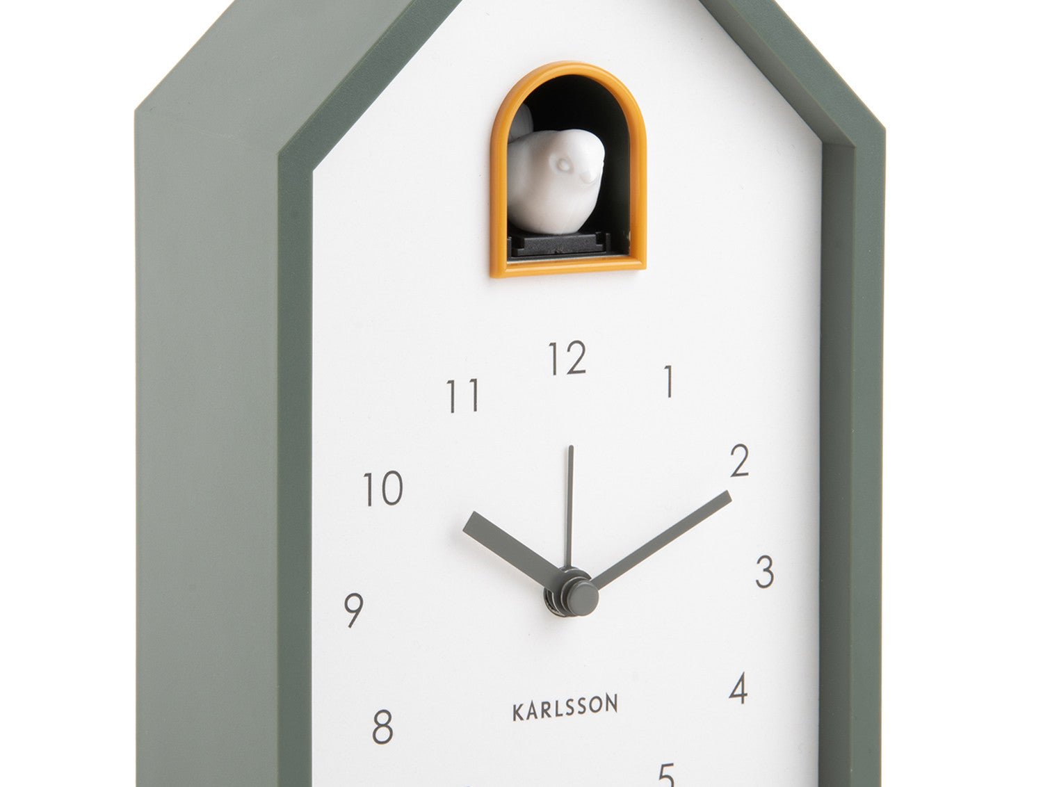 Karlsson Kuckucksuhr Wecker MODERN CUCKOO jungle green | 6x12x20 cm - Sir Henrys