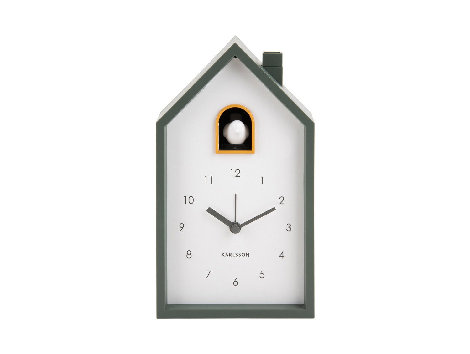 Karlsson Kuckucksuhr Wecker MODERN CUCKOO jungle green | 6x12x20 cm - Sir Henrys