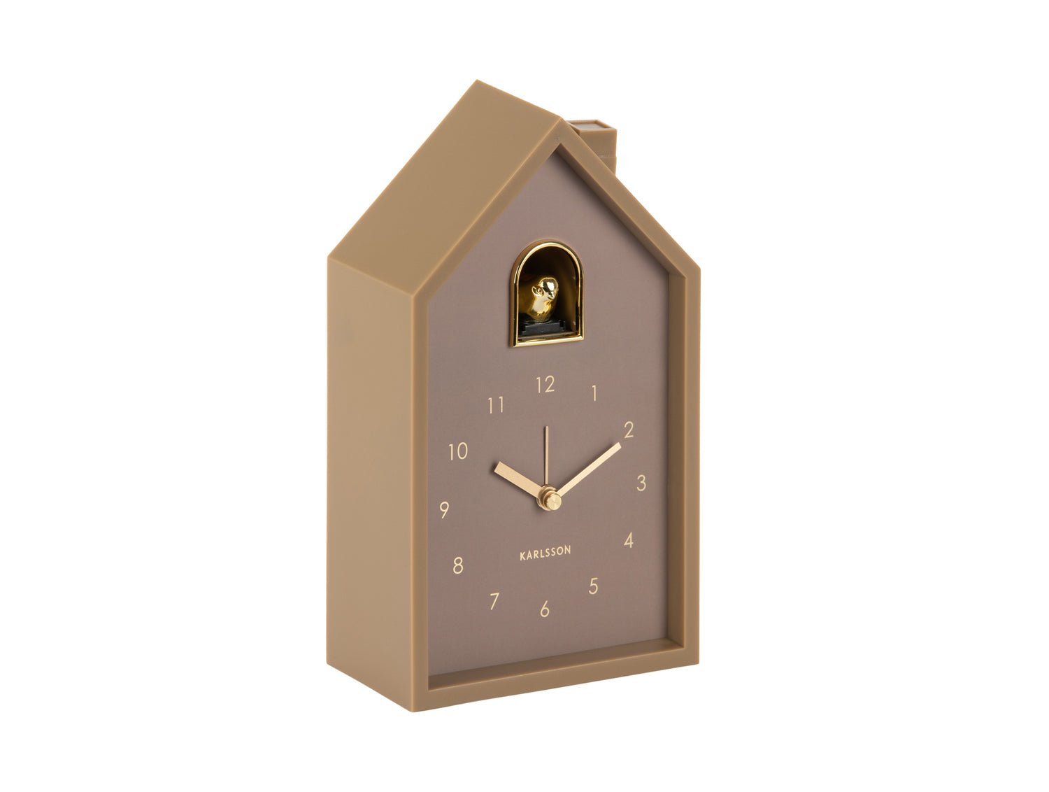 Karlsson Kuckucksuhr Wecker MODERN CUCKOO ORO mocha brown | 11,5x20cm - Sir Henrys
