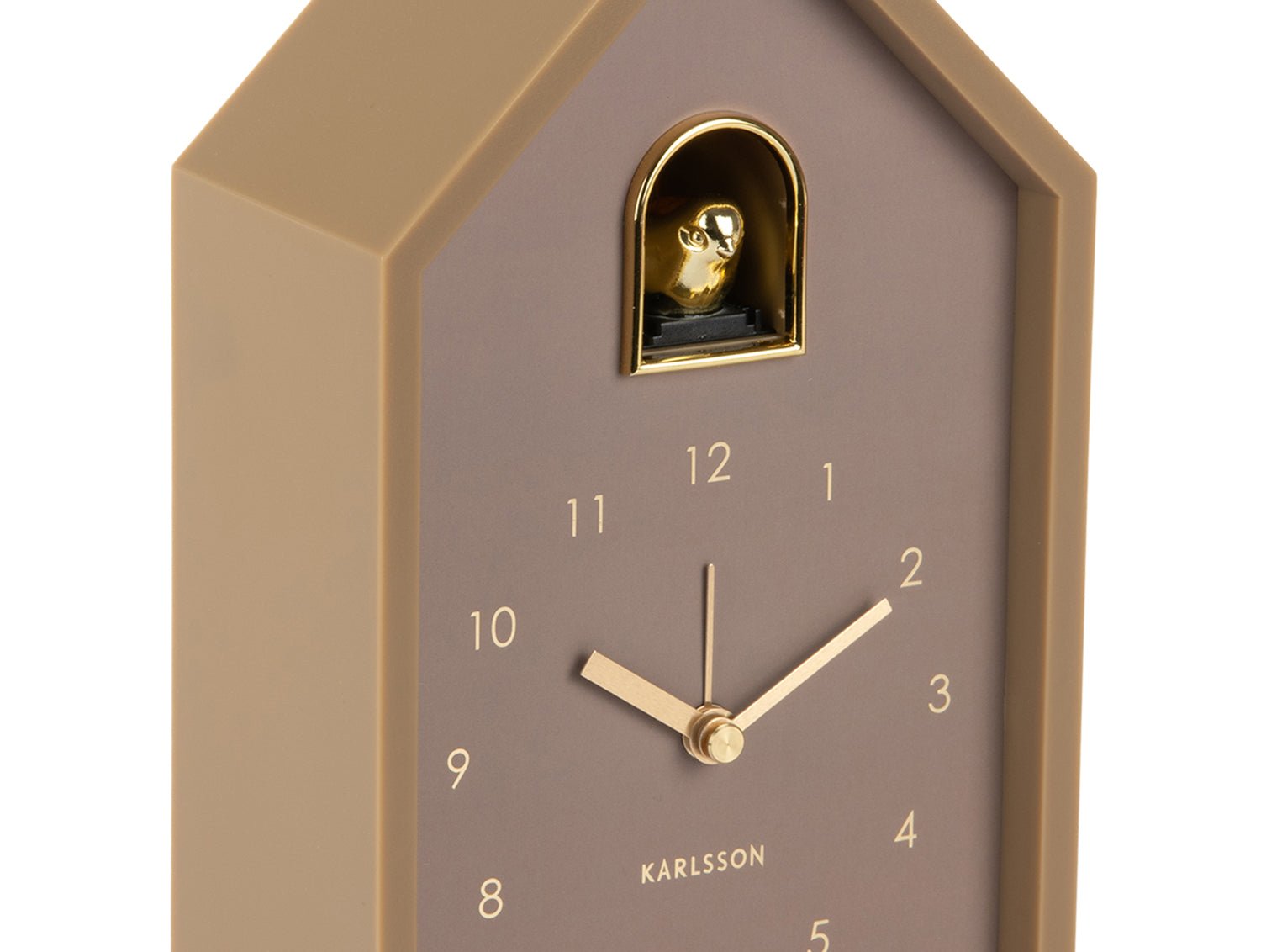 Karlsson Kuckucksuhr Wecker MODERN CUCKOO ORO mocha brown | 11,5x20cm - Sir Henrys
