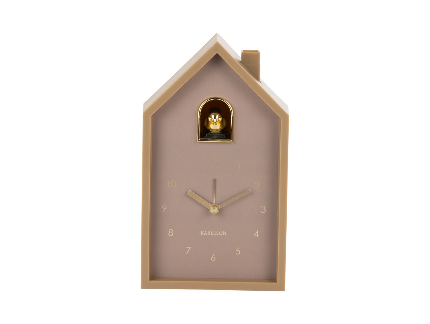 Karlsson Kuckucksuhr Wecker MODERN CUCKOO ORO mocha brown | 11,5x20cm - Sir Henrys
