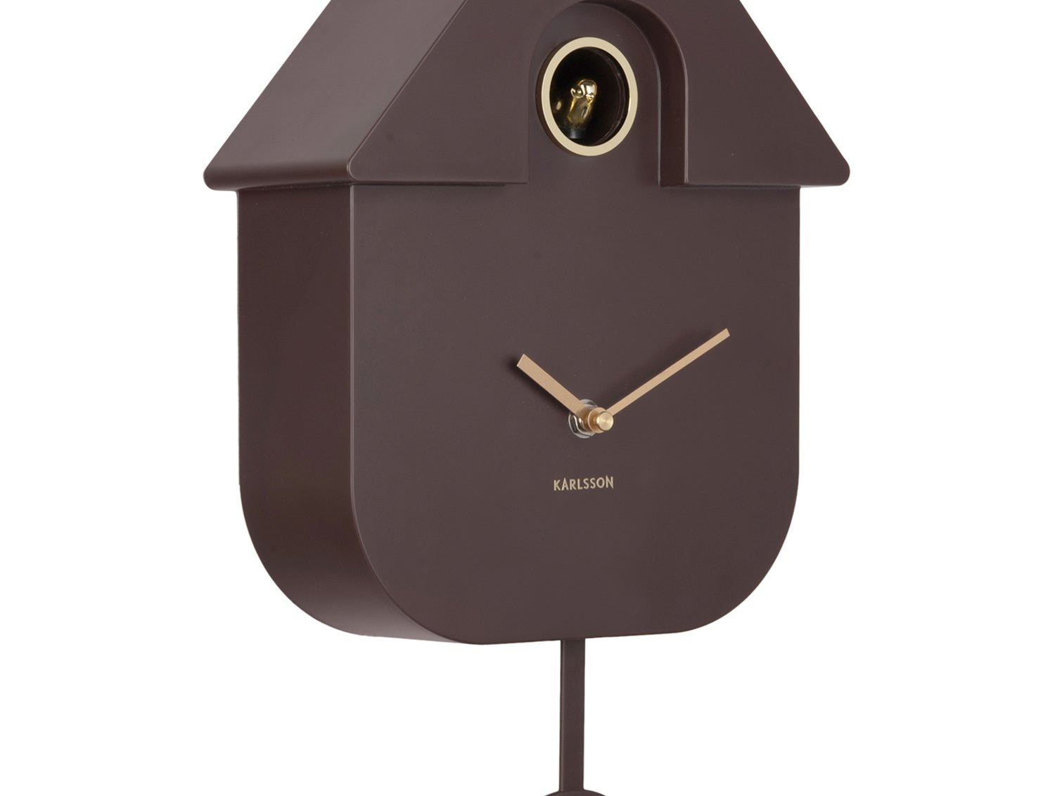 Karlsson Wanduhr MODERN CUCKOO ORO earth brown | 21,5x41cm - Sir Henrys