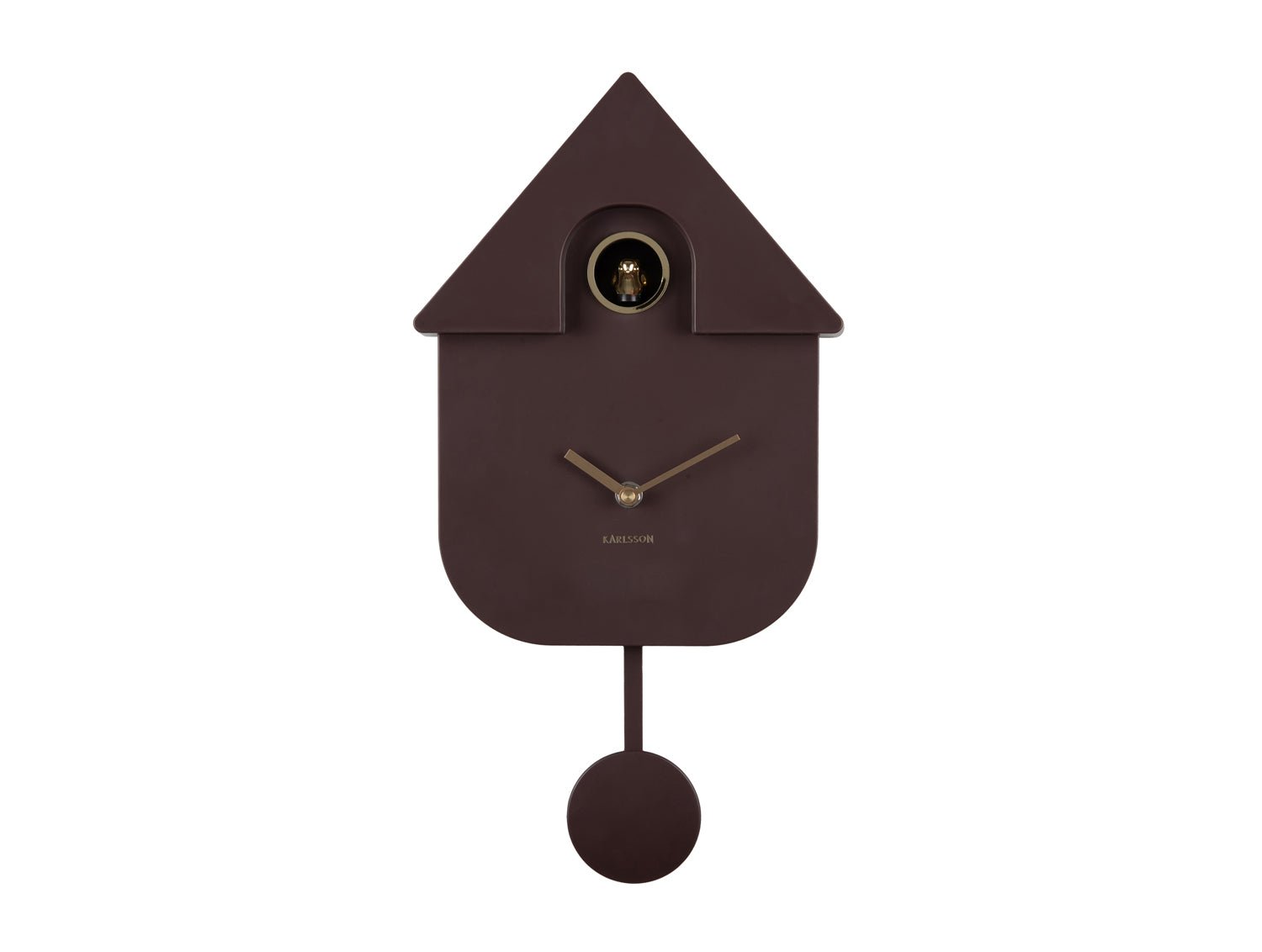 Karlsson Wanduhr MODERN CUCKOO ORO earth brown | 21,5x41cm - Sir Henrys