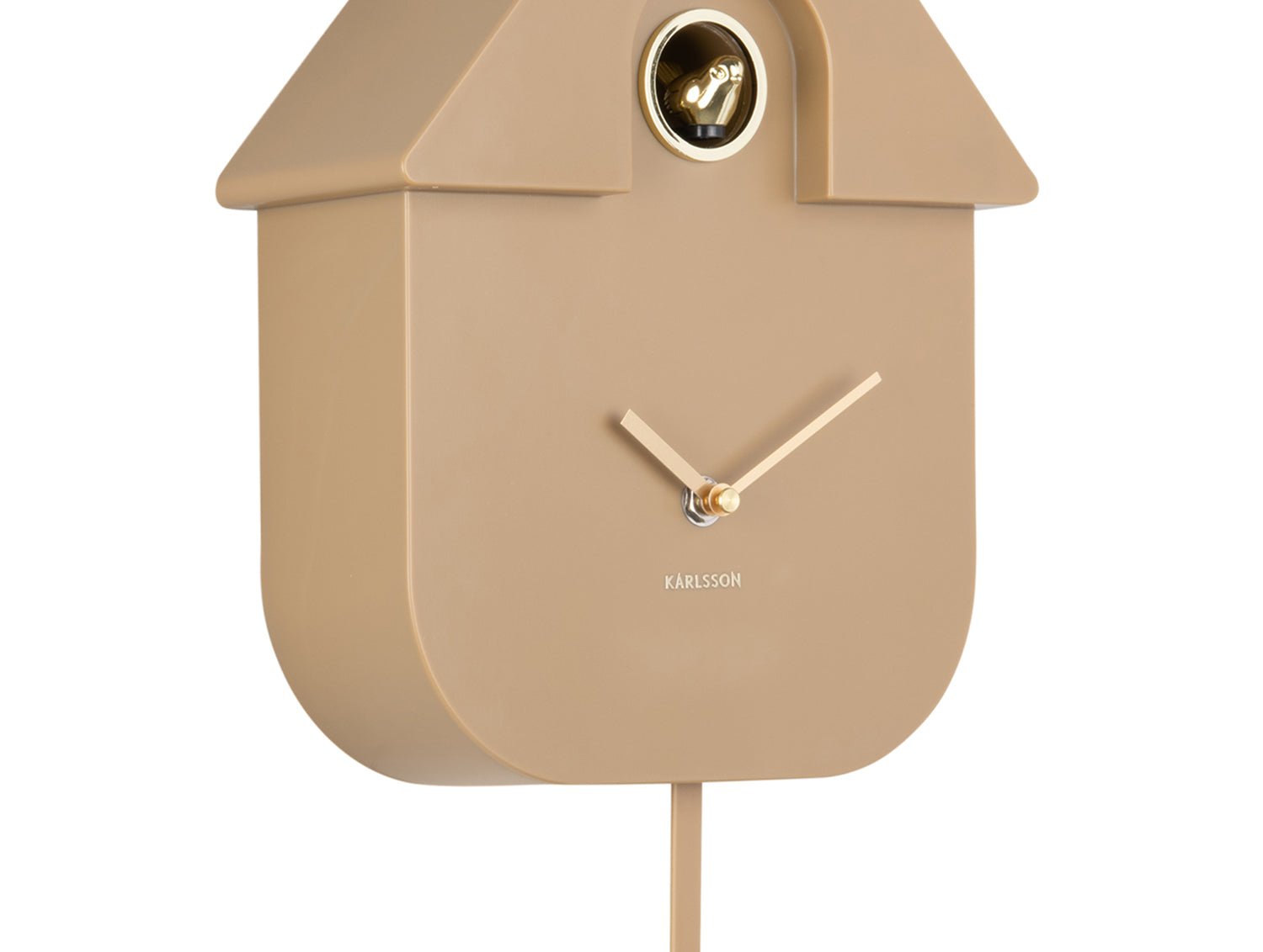 Karlsson Wanduhr MODERN CUCKOO ORO mocha brown | 21,5x41cm - Sir Henrys