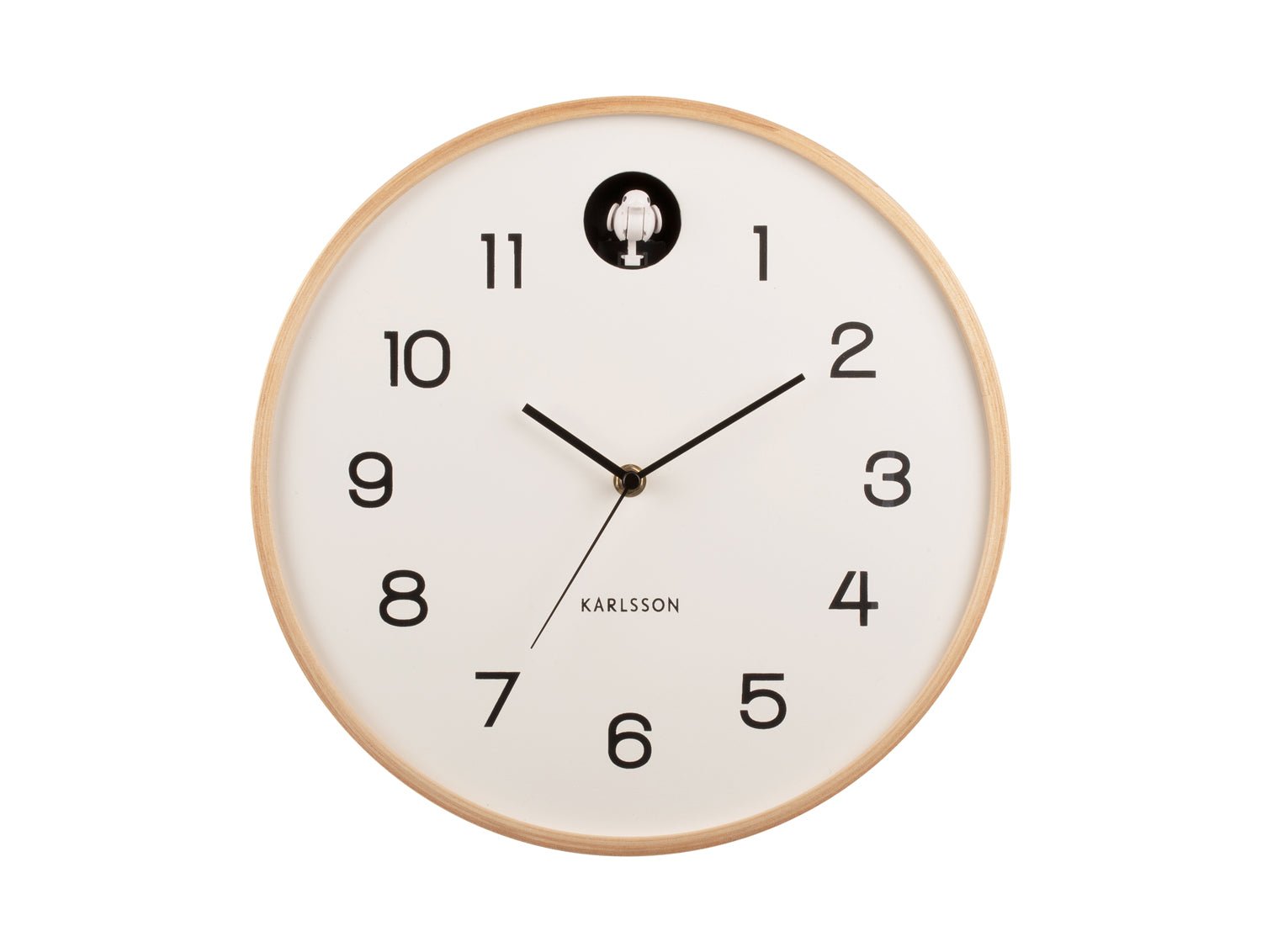 Karlsson Wanduhr NATURAL CUCKOO weiß | Ø31,5x6cm - Sir Henrys
