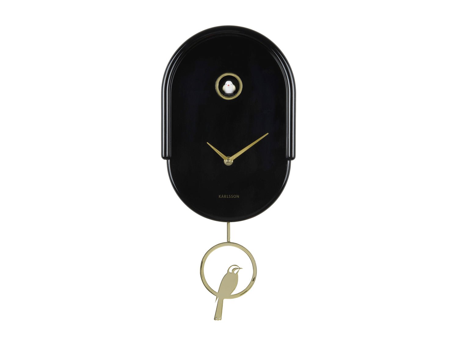 Karlsson Wanduhr TWEET schwarz | 20x42cm - Sir Henrys