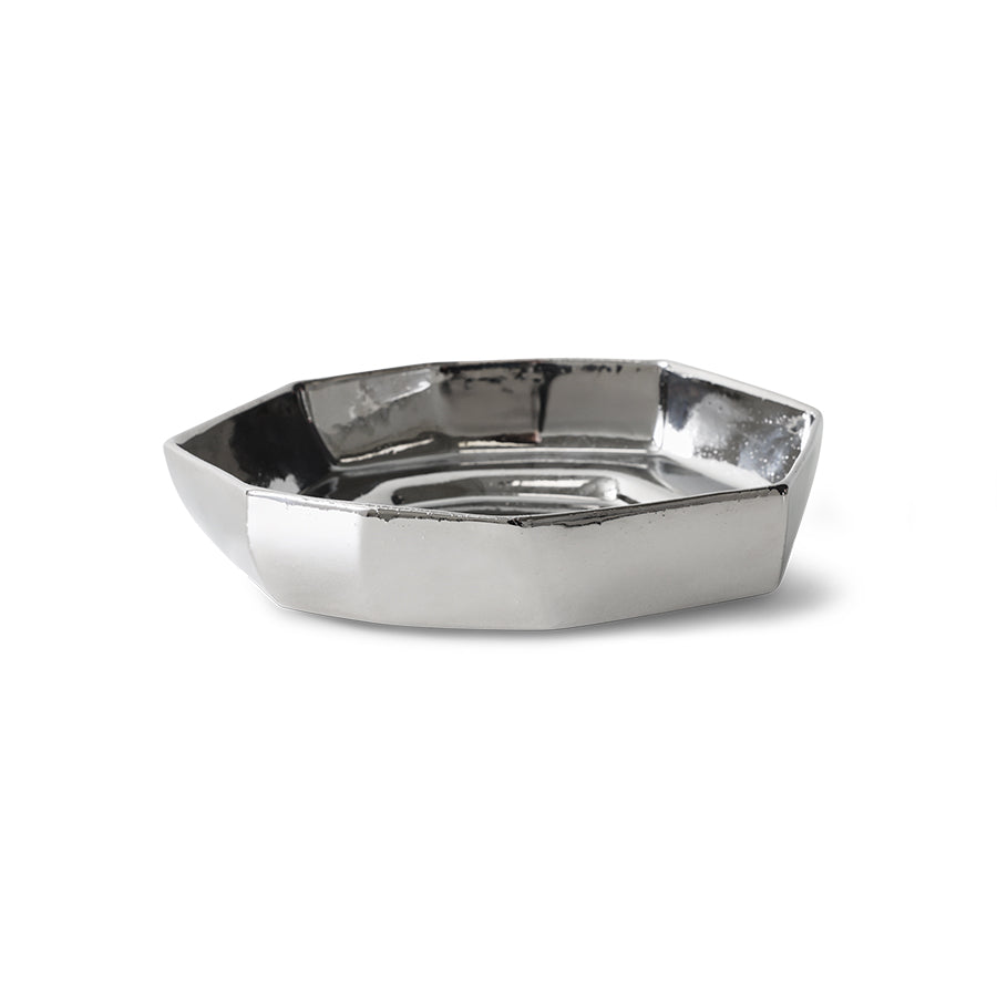 HKliving Schale CHROME L chrome silber | 25x23x6cm