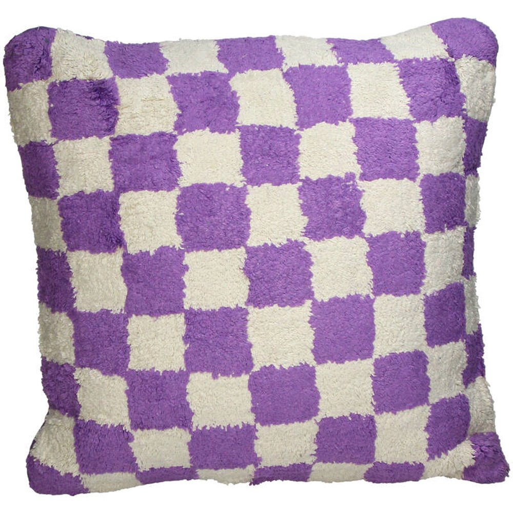 Kersten Kissen CHECKER lila creme | 50x50cm - Sir Henrys